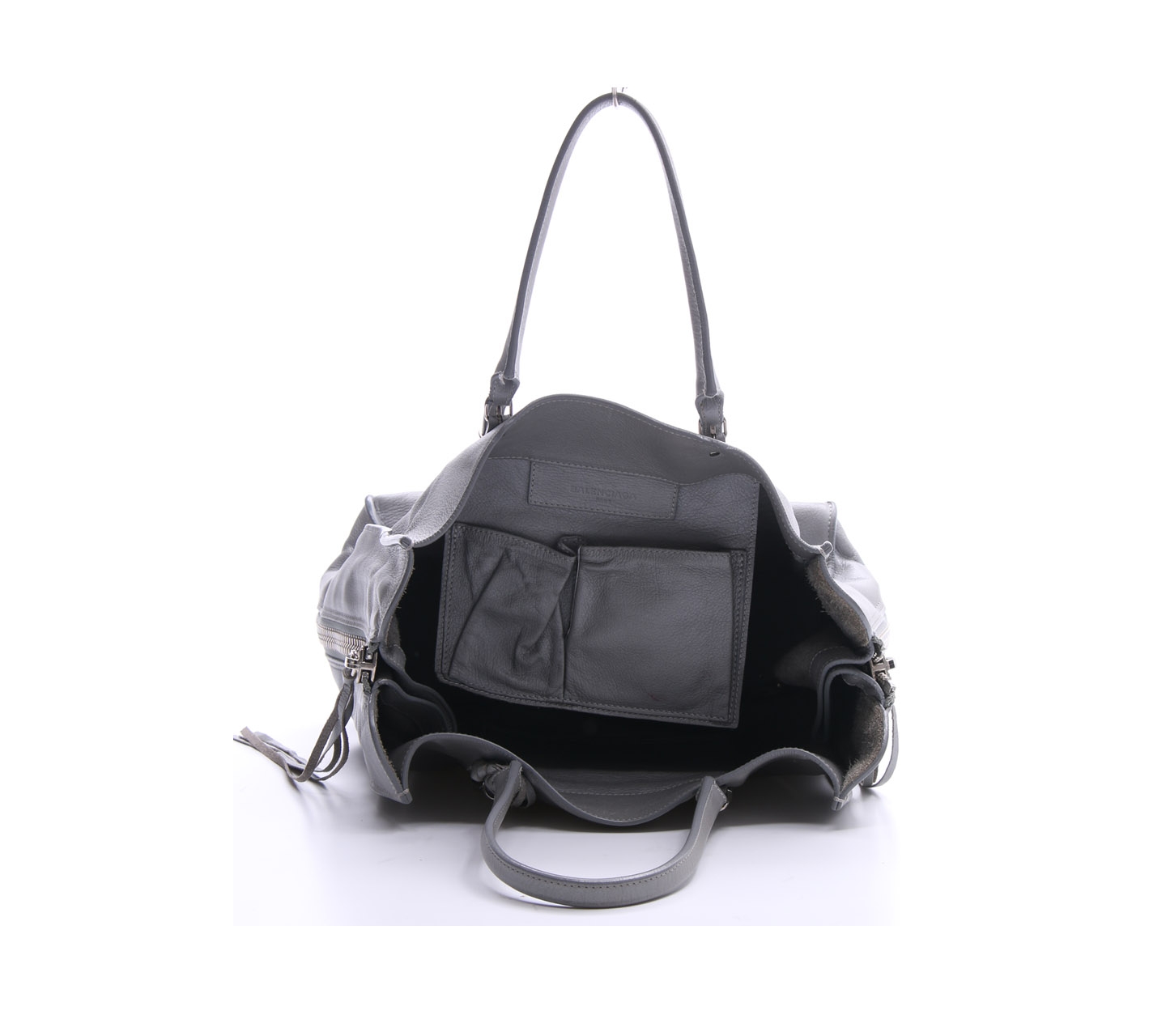 Balenciaga Silver Papier A5 Zip Around SHW 2014 Handbag