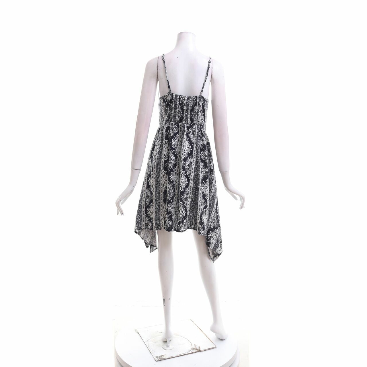 H&M Black & White Patterned Mini Dress
