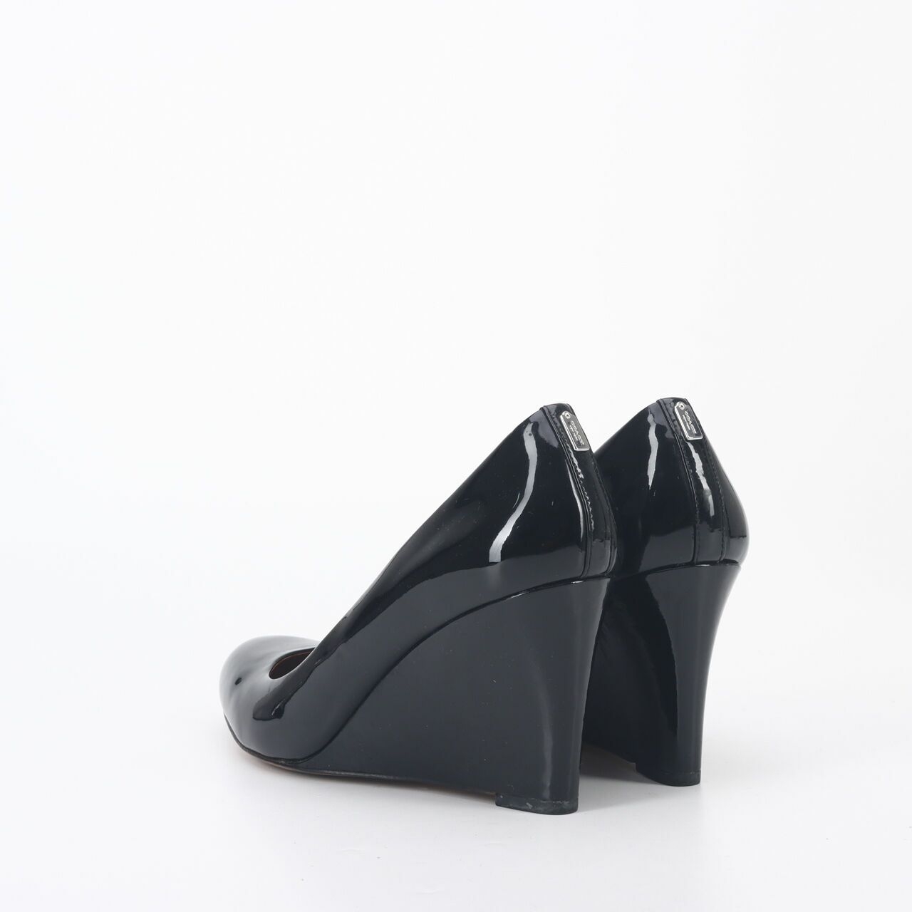 Coach Black Patent Pumps Wedges