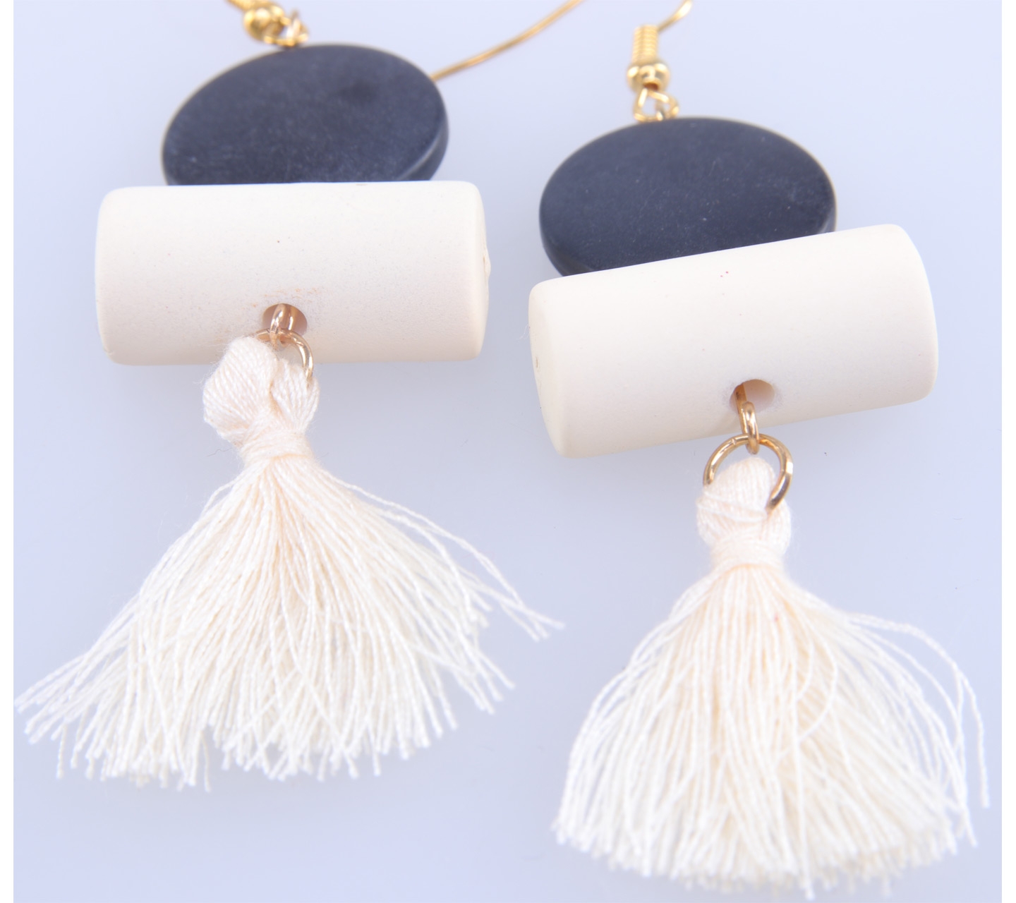 Black And White Earring Drop Jewellery