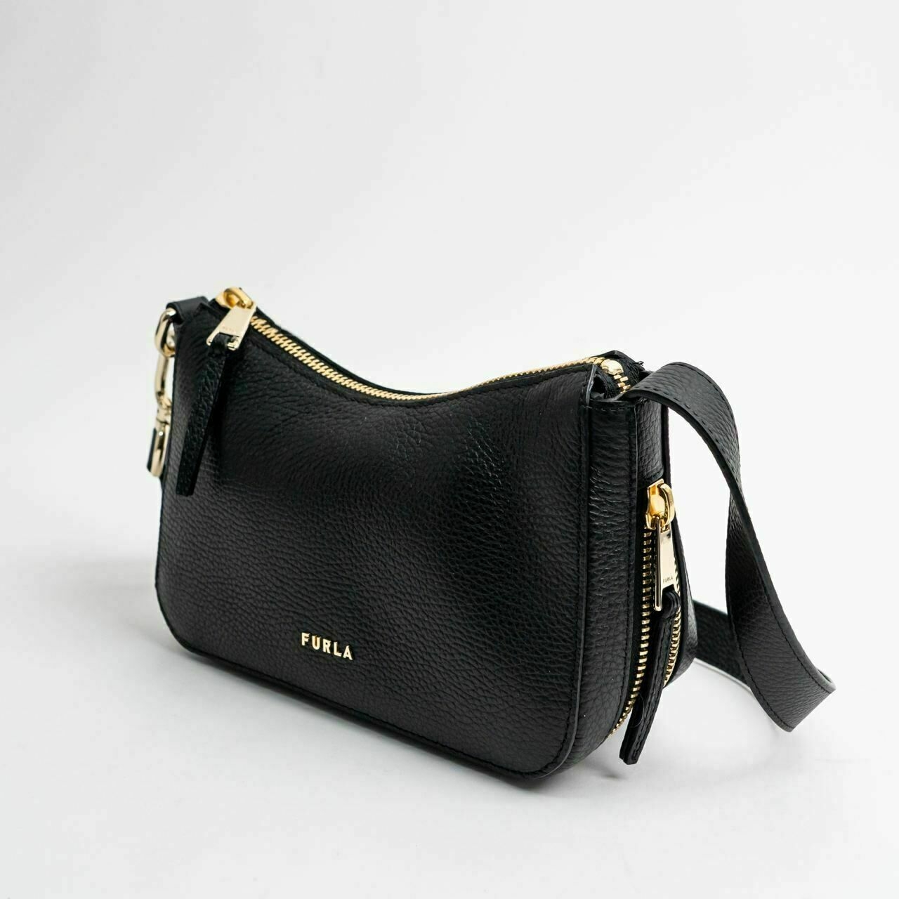 Furla Skye S Hobo Bag Black Ghw