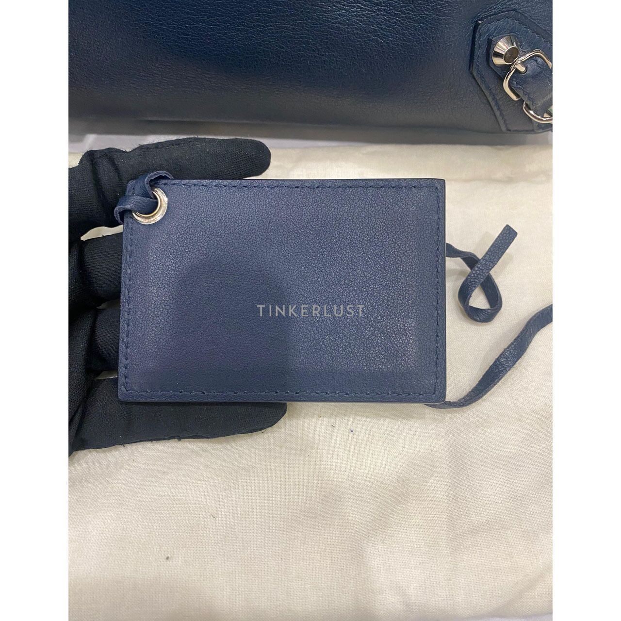 Balenciaga Papier B4 Zip Tote in Dark Navy SHW 2018 Satchel