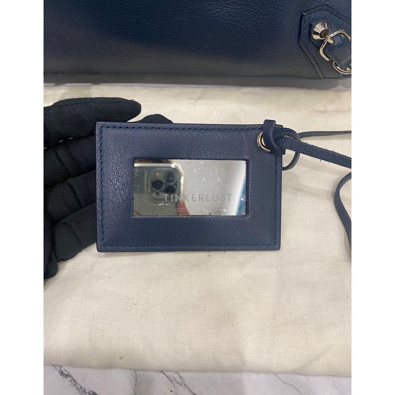 Balenciaga Papier B4 Zip Tote in Dark Navy SHW 2018 Satchel