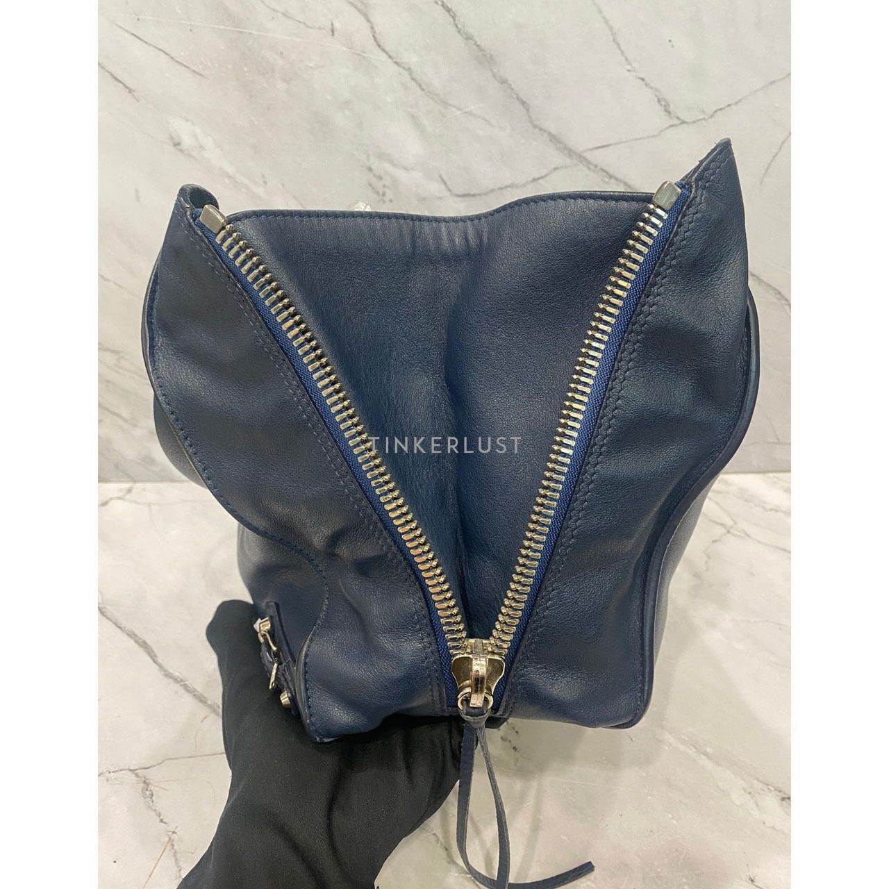 Balenciaga Papier B4 Zip Tote in Dark Navy SHW 2018 Satchel