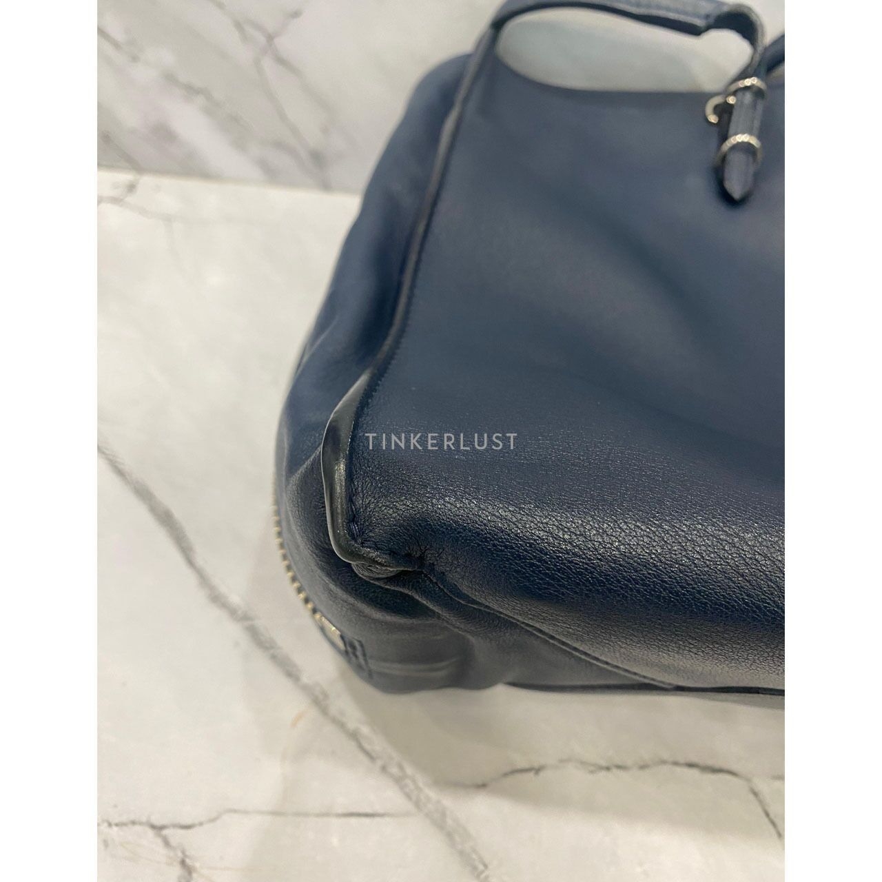 Balenciaga Papier B4 Zip Tote in Dark Navy SHW 2018 Satchel