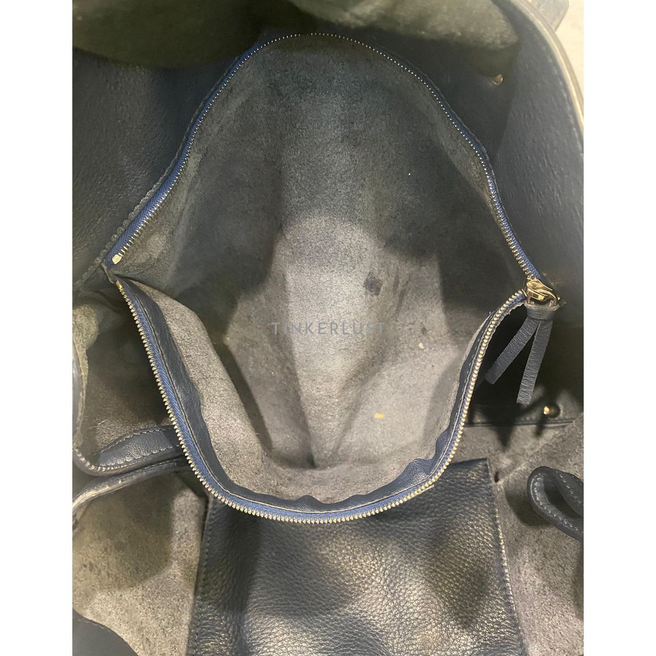 Balenciaga Papier B4 Zip Tote in Dark Navy SHW 2018 Satchel