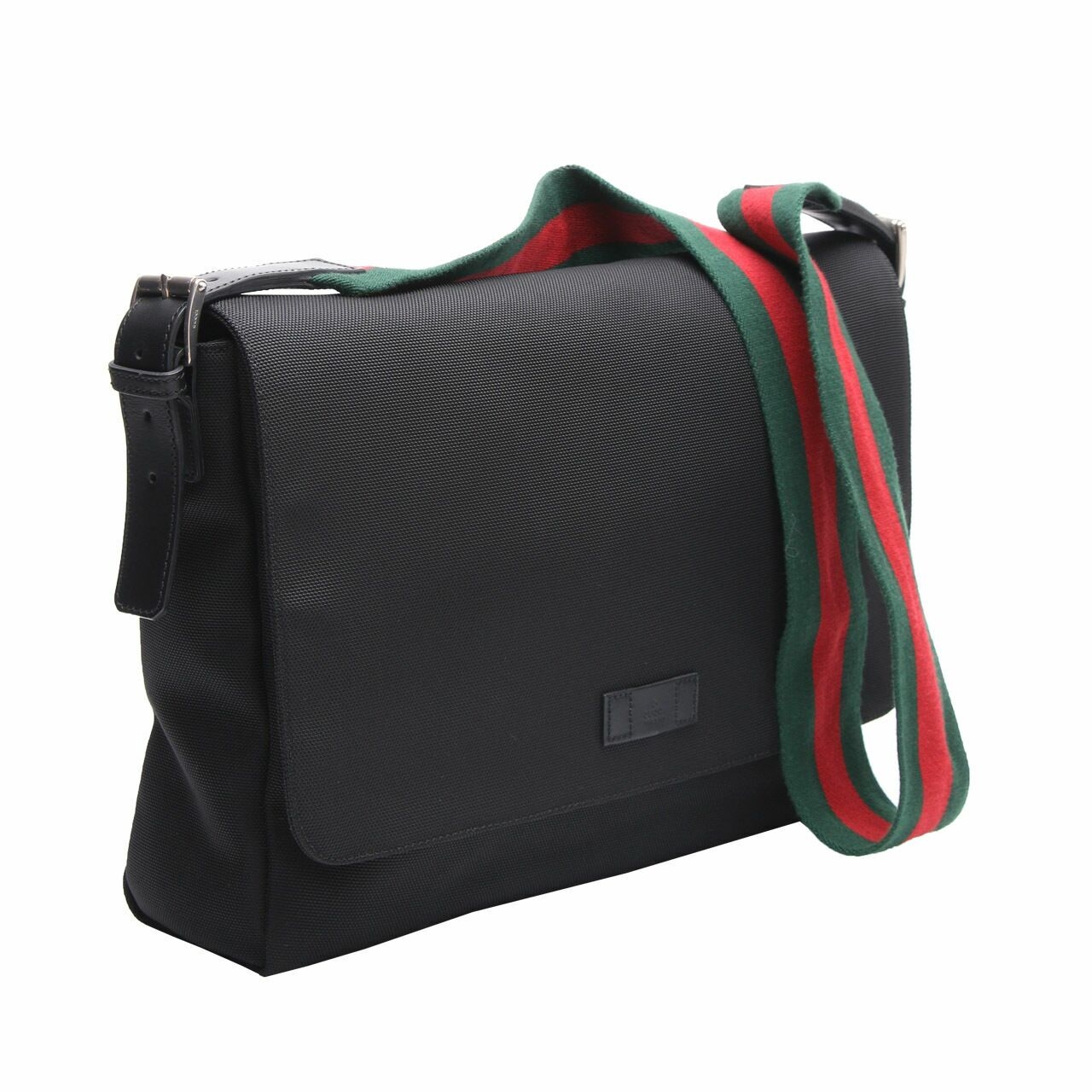 Gucci Techno Large Canvas Black Messenger Sling Bag