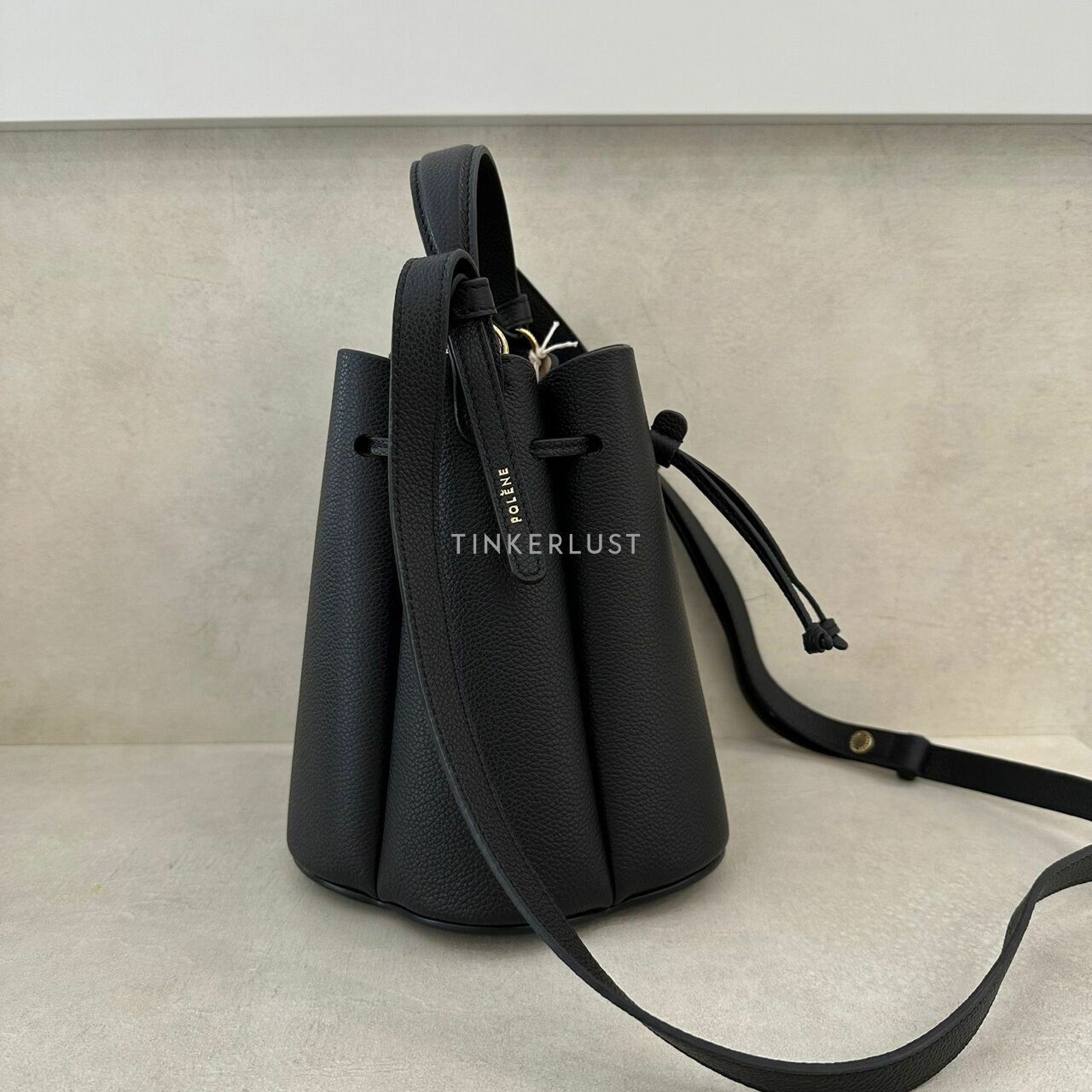 Polene Numero Huit Mini Black Sling Bag