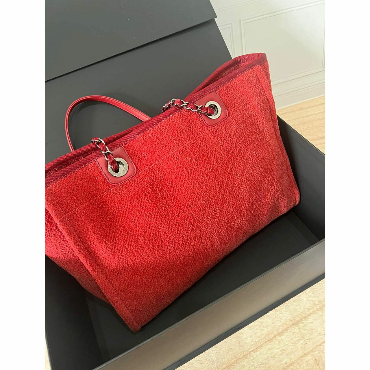 Chanel Deauville Red #28 Tote Bag