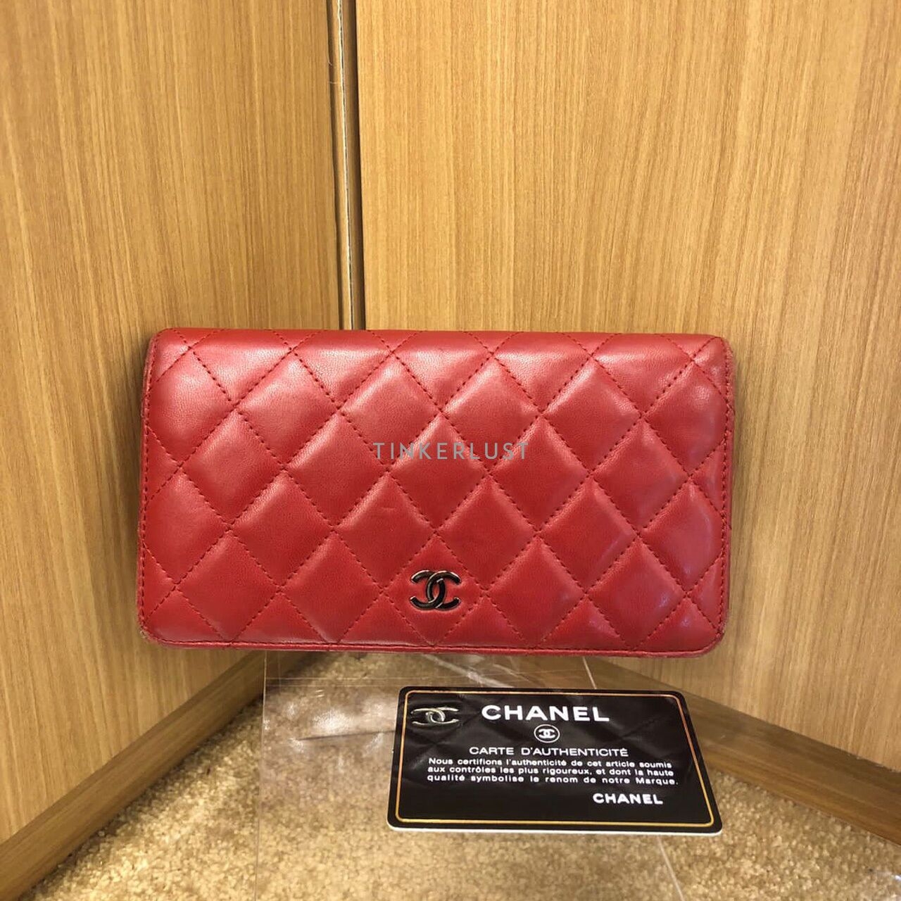 Chanel Bifold Red Lambskin #15 Wallet