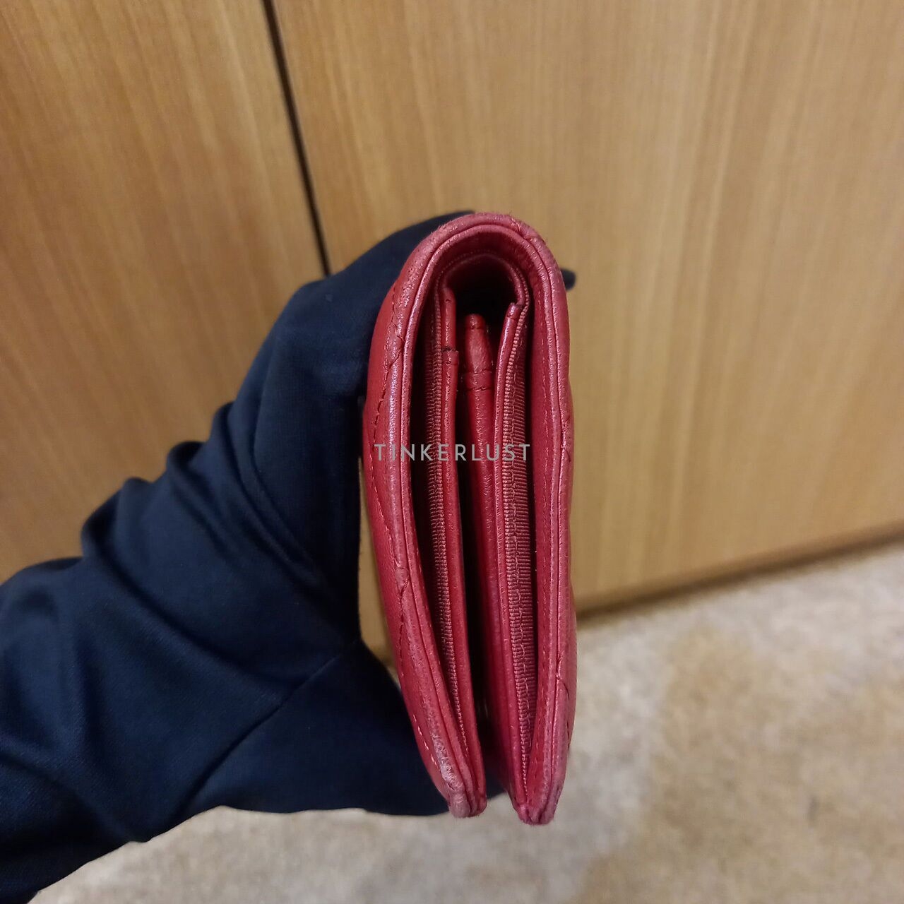 Chanel Bifold Red Lambskin #15 Wallet