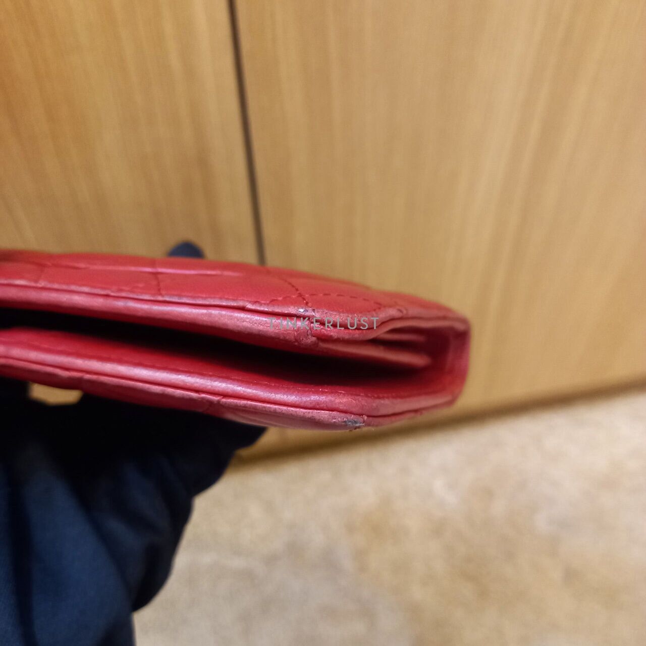 Chanel Bifold Red Lambskin #15 Wallet