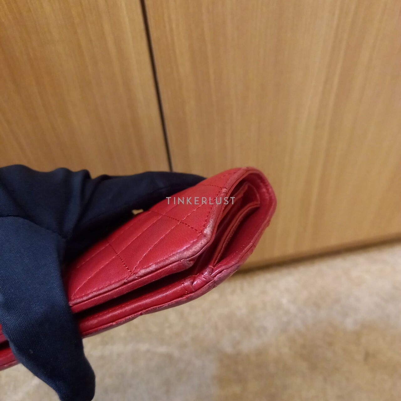 Chanel Bifold Red Lambskin #15 Wallet