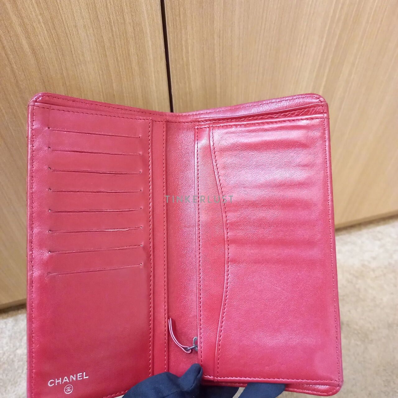 Chanel Bifold Red Lambskin #15 Wallet