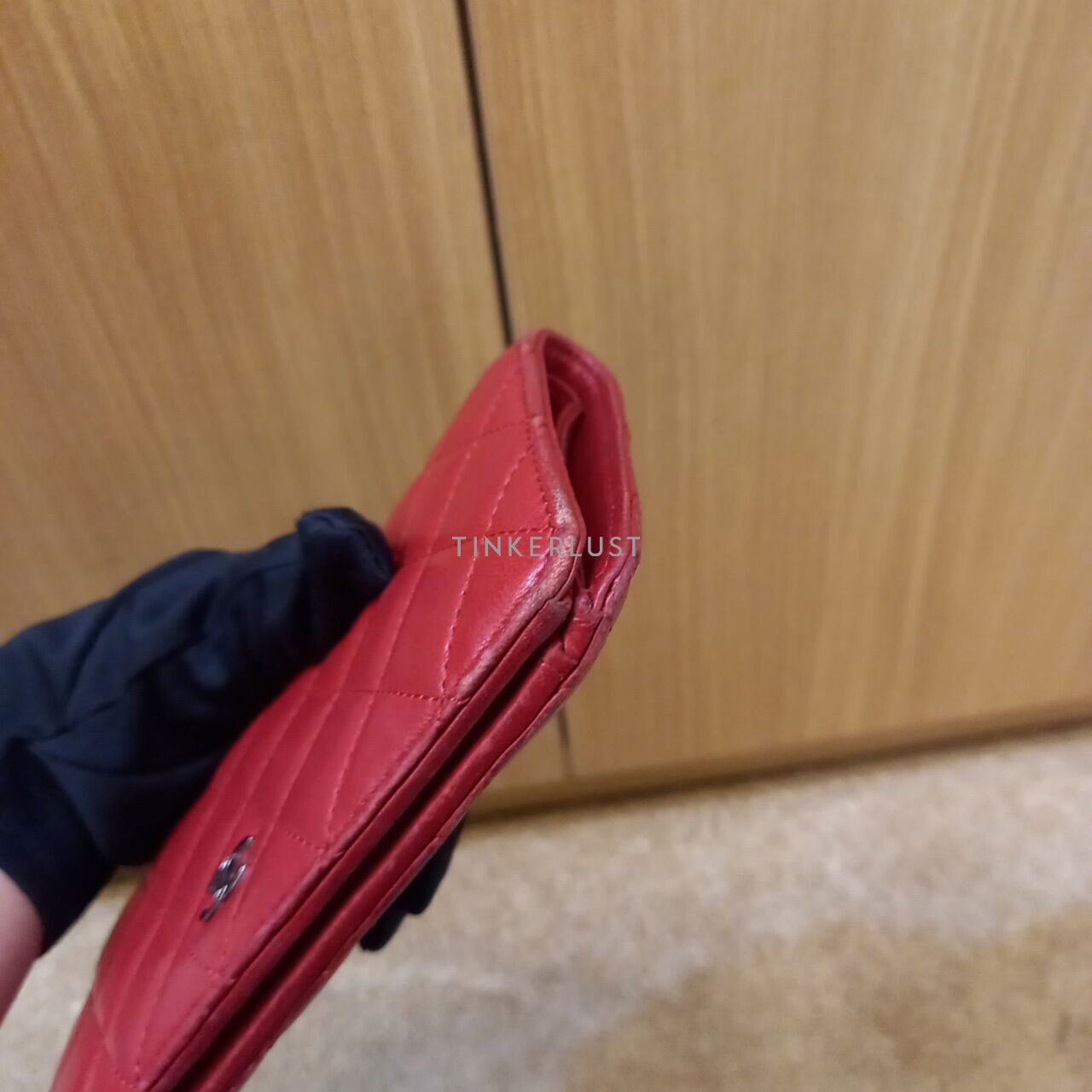 Chanel Bifold Red Lambskin #15 Wallet