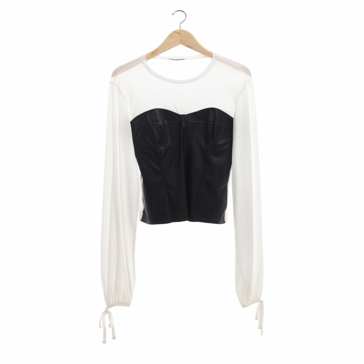 Zara White & Black Blouse