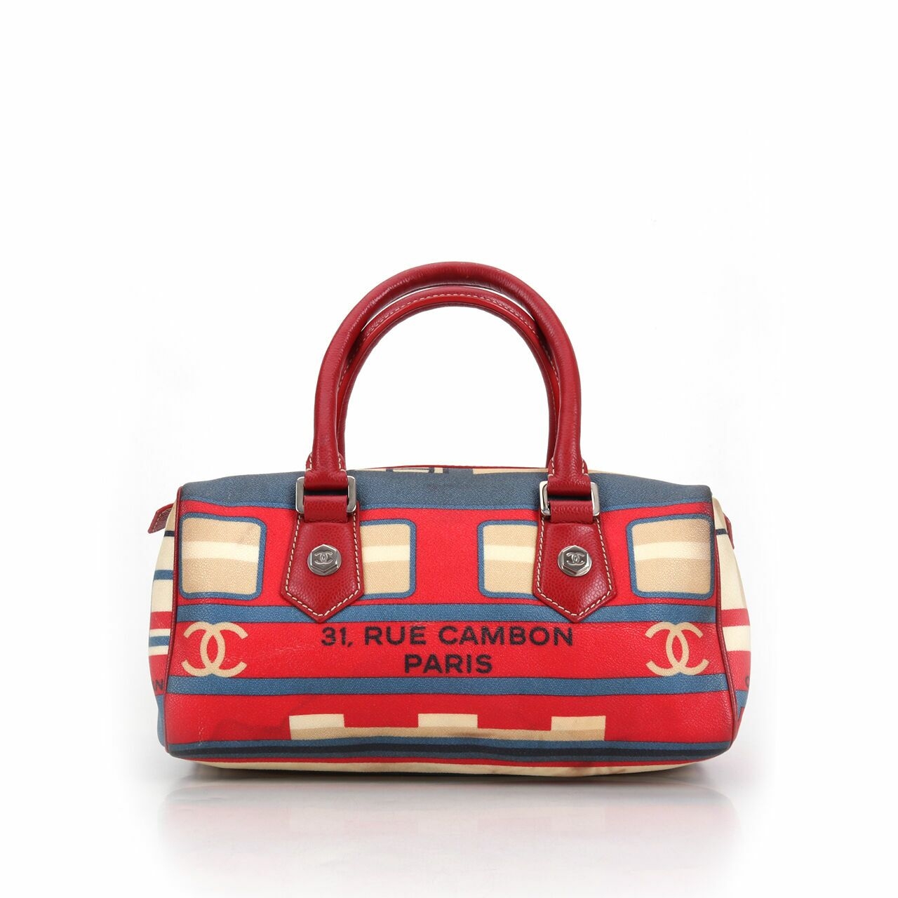 Chanel Red Cambon Le Train Multi Handbag