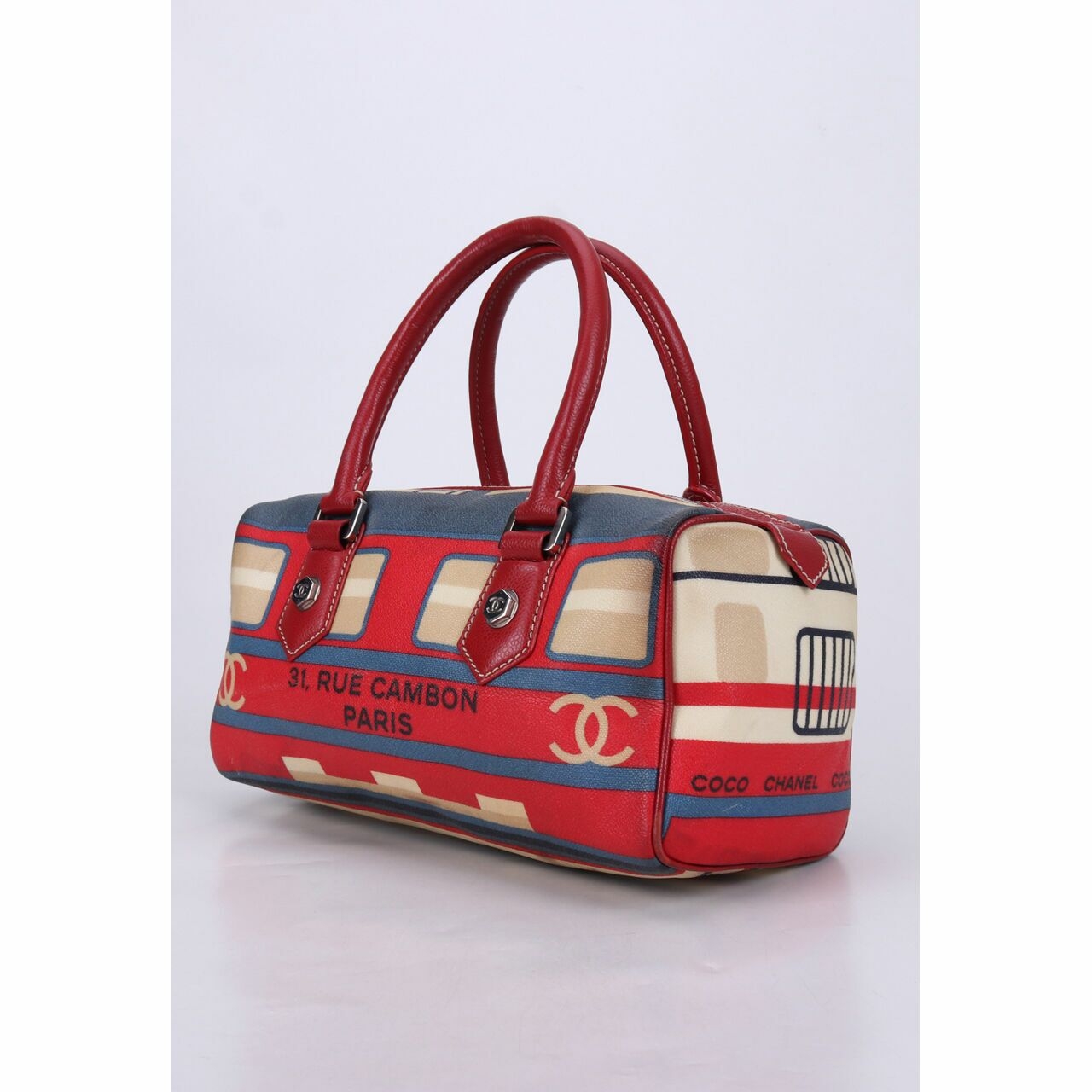 Chanel Red Cambon Le Train Multi Handbag