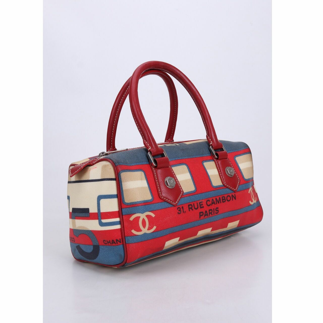 Chanel Red Cambon Le Train Multi Handbag