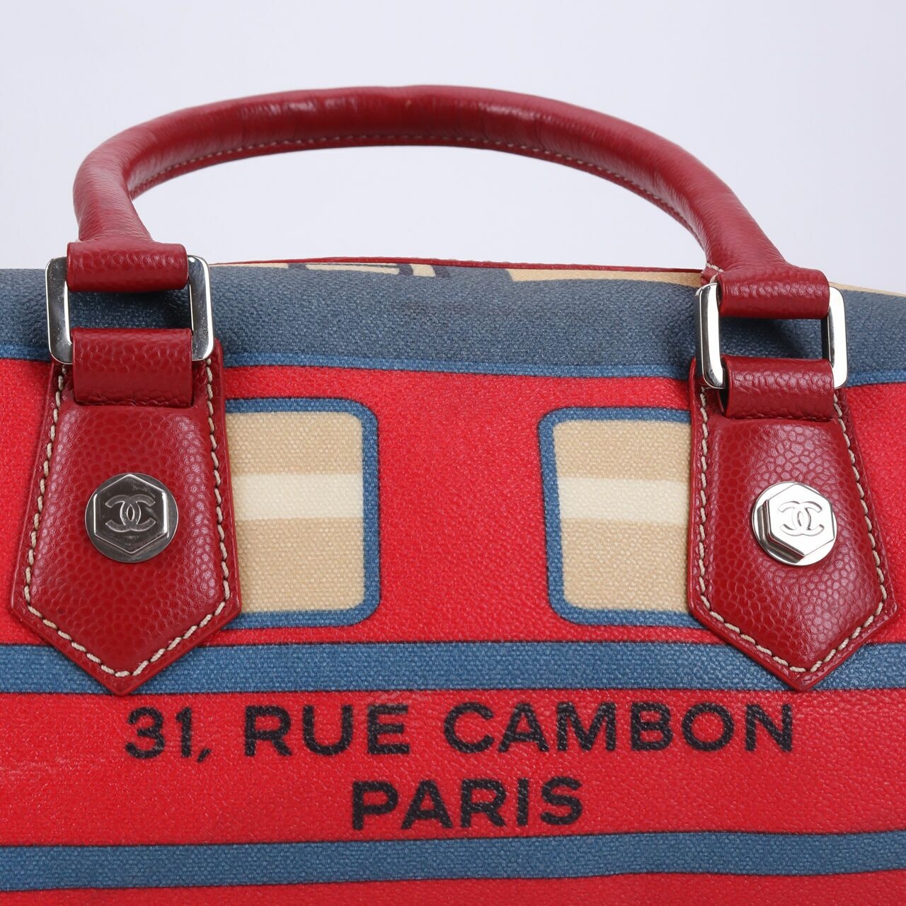 Chanel Red Cambon Le Train Multi Handbag