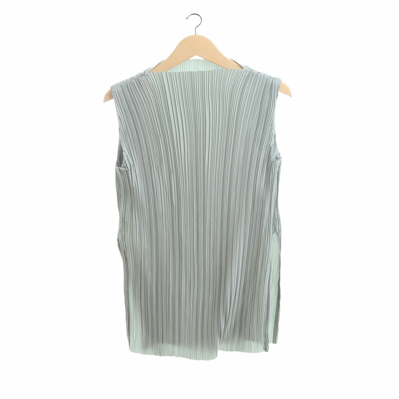 claude Mint Pleats With Slit Sleeveless