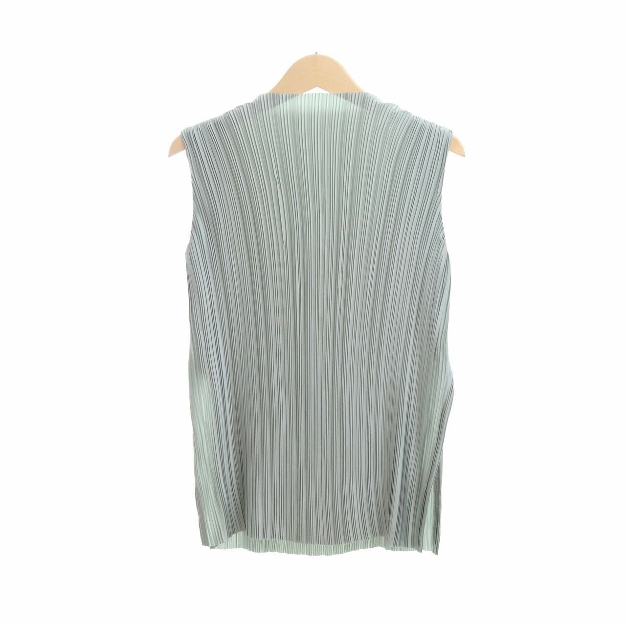 claude Mint Pleats With Slit Sleeveless