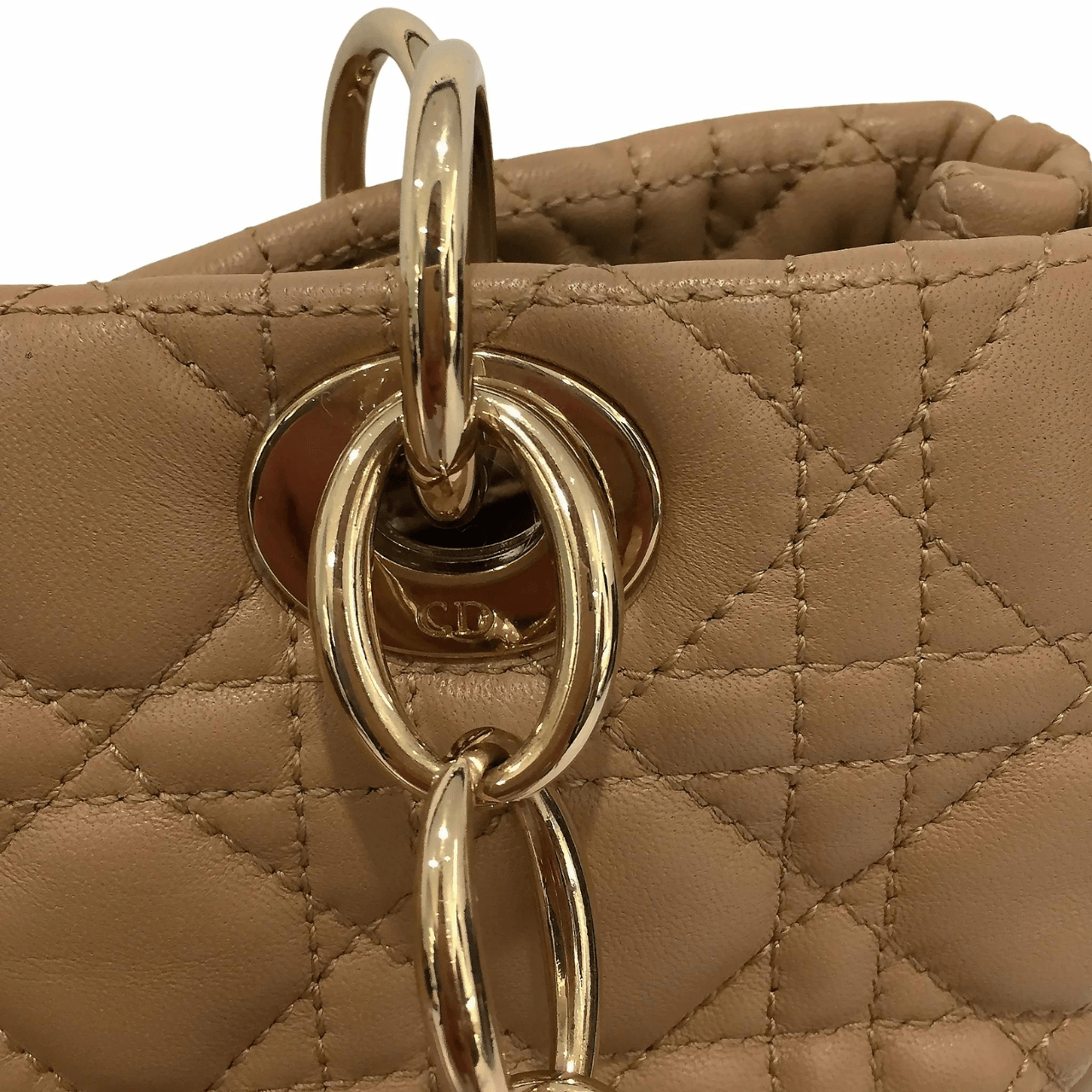 Christian Dior Cannage Brown Tote Bag