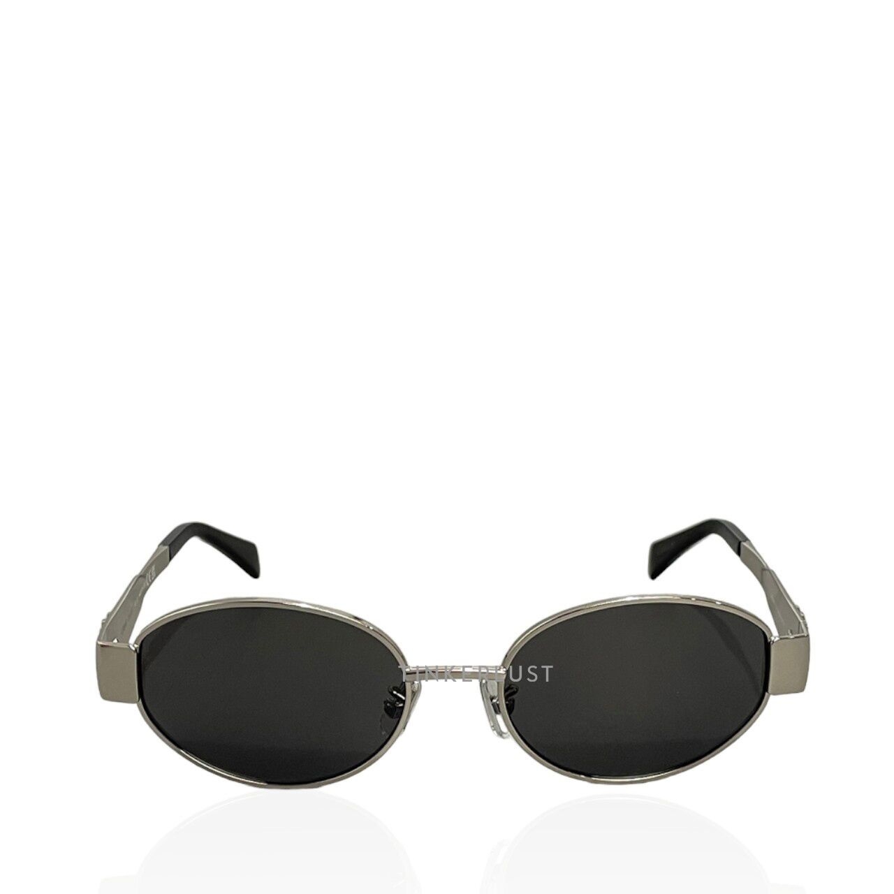 Celine Triomphe Oval Metal Silver Sunglasses