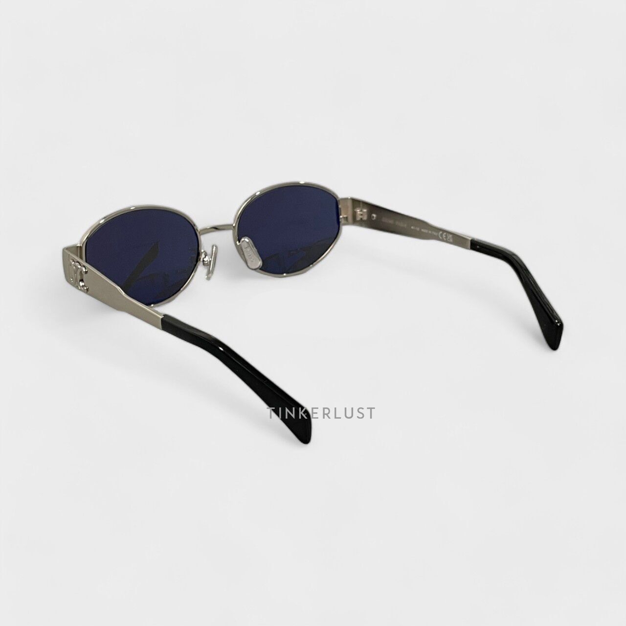 Celine Triomphe Oval Metal Silver Sunglasses