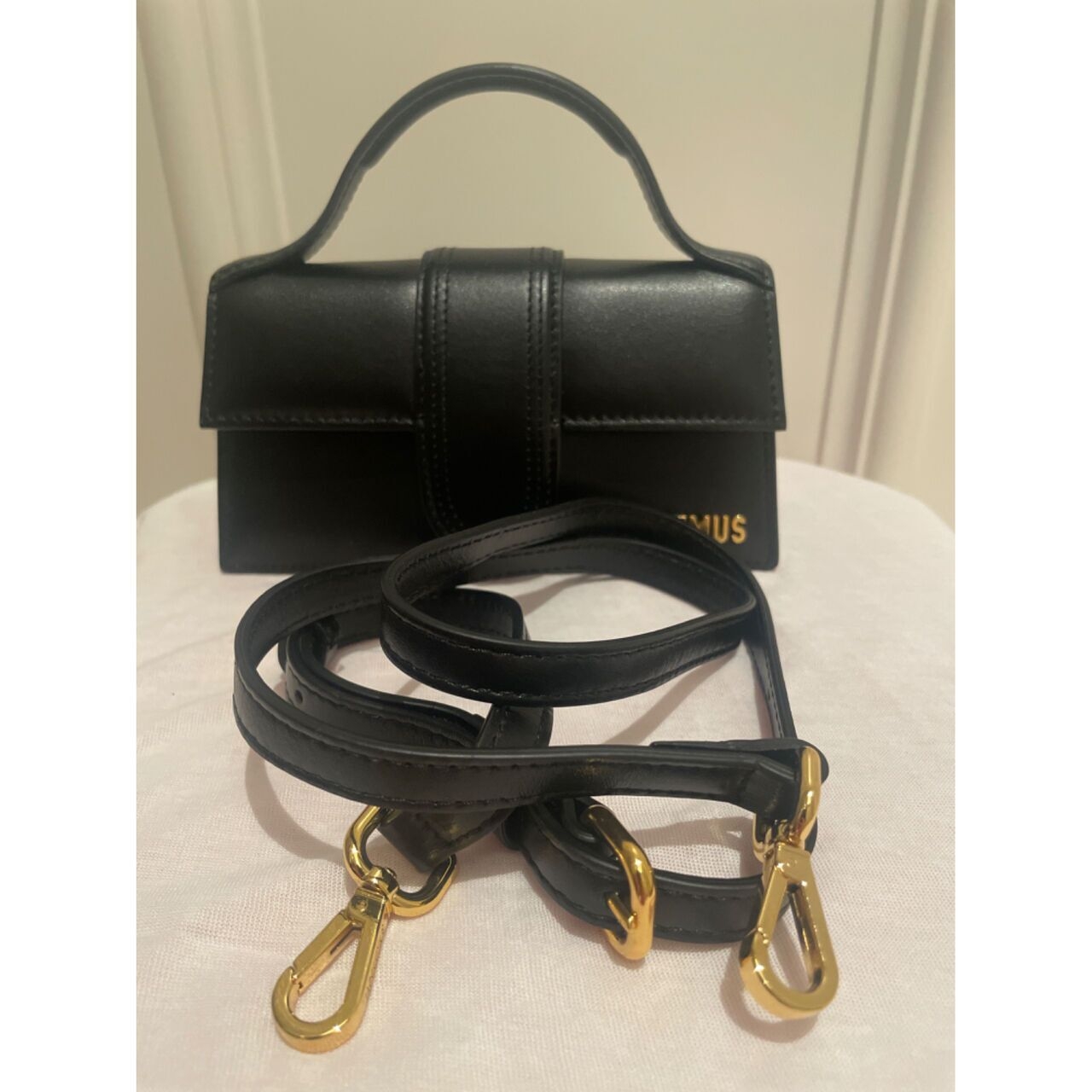 Jacquemus Le Bambino Black Leather Handbag