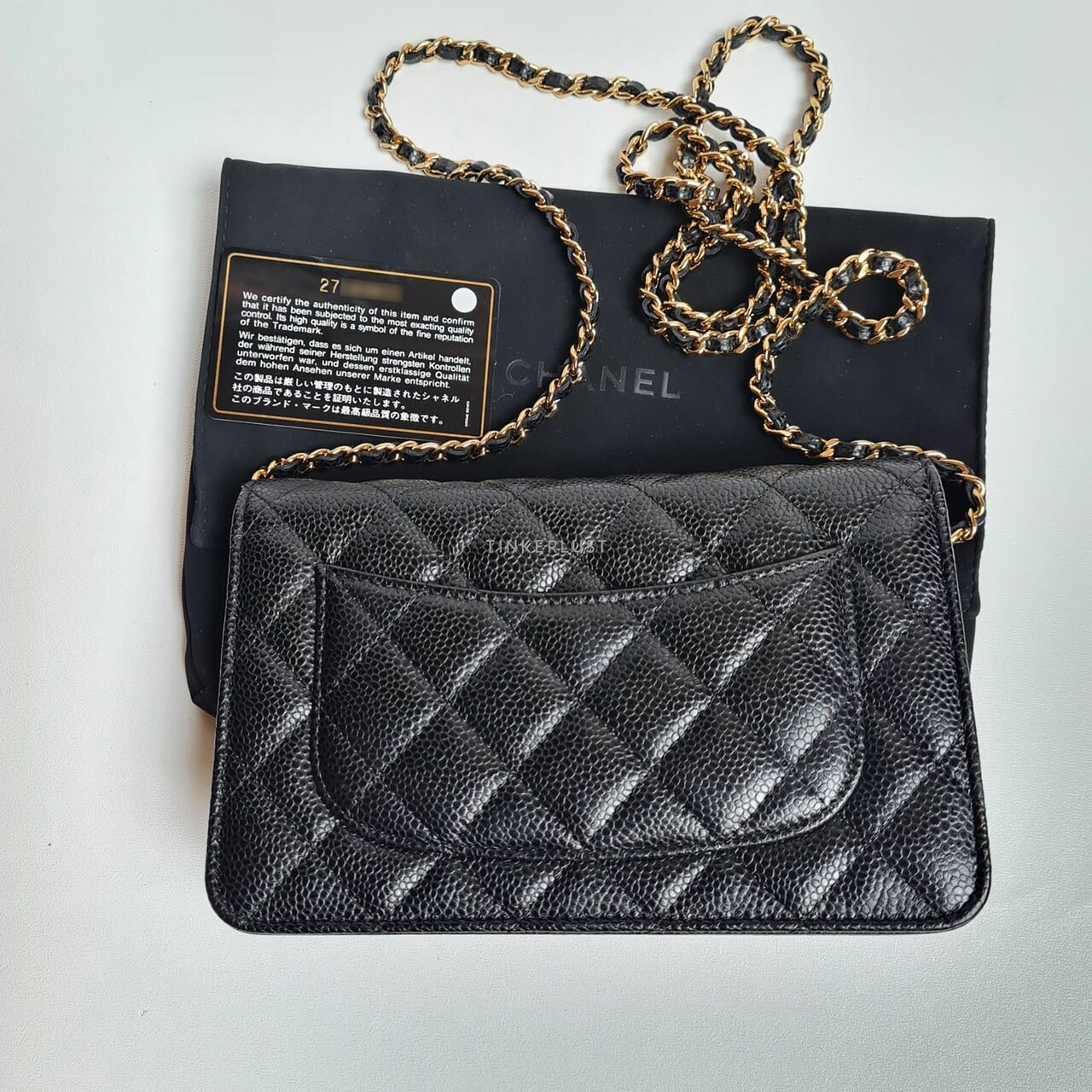 Chanel Black Caviar WOC GHW #27 Sling Bag