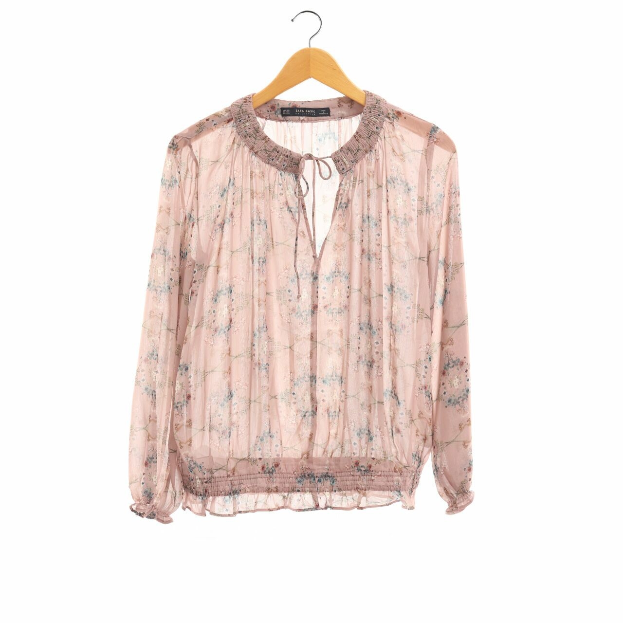 Zara Brown Floral Blouse