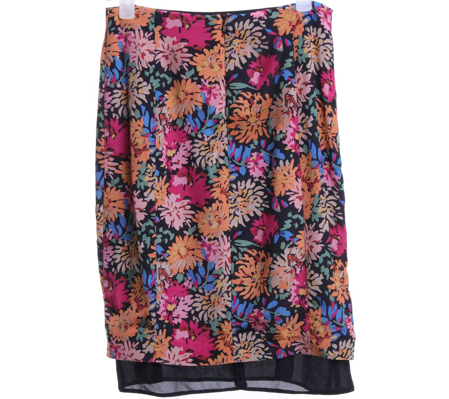 Topshop Black Floral Mini Skirt