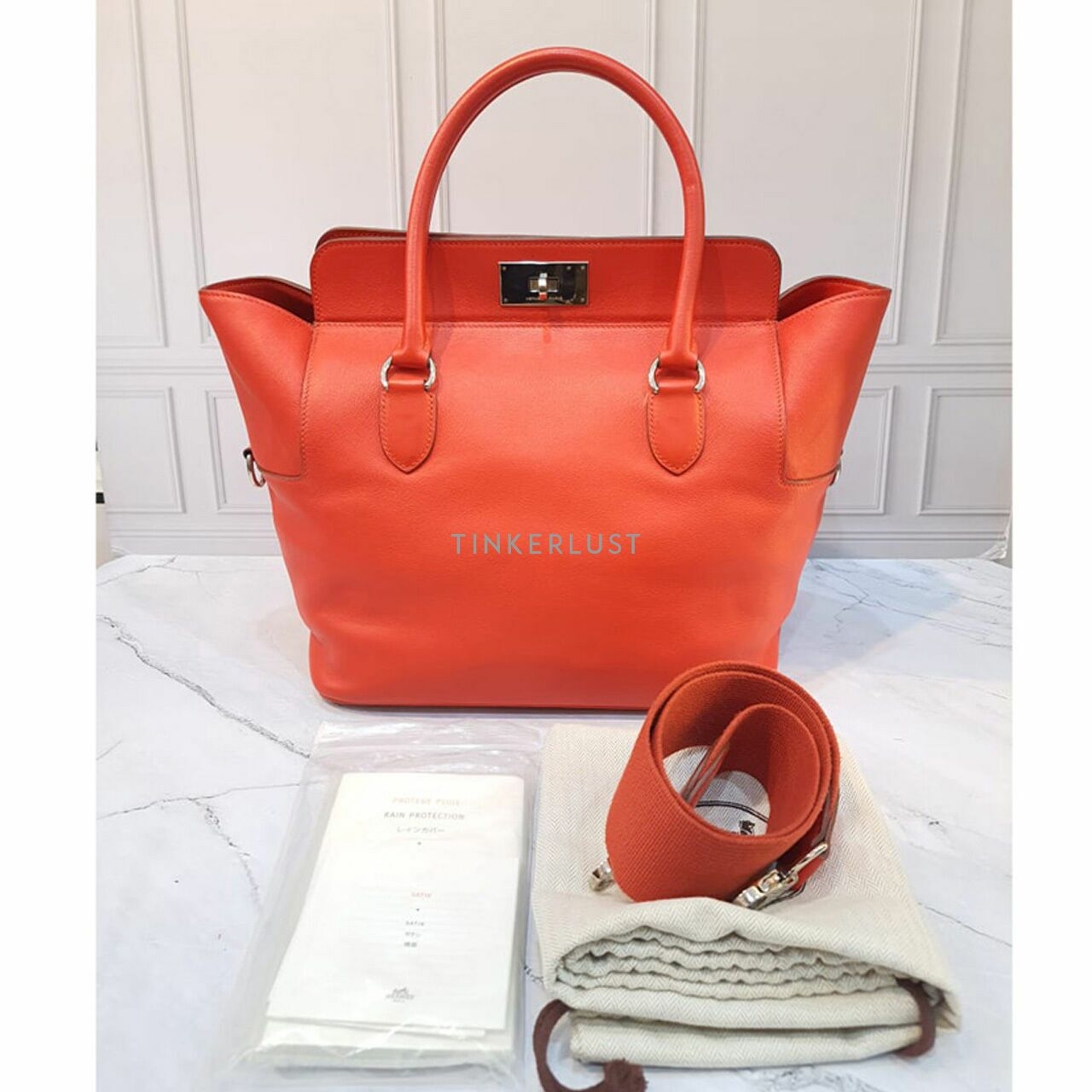 Hermes Toolbox 26 Capucine #R PHW Satchel