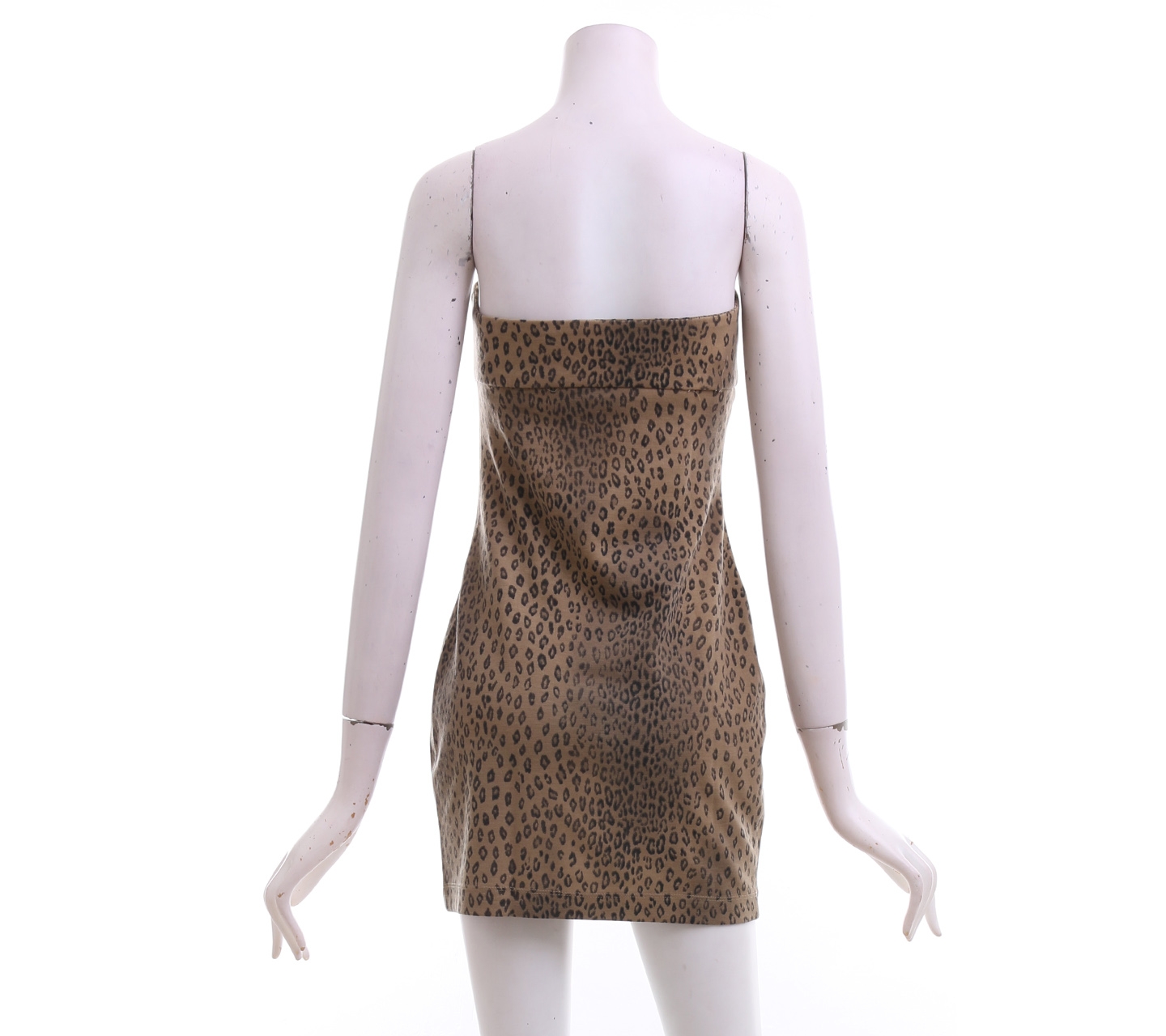 Zara Brown Tube Leopard Mini Dress