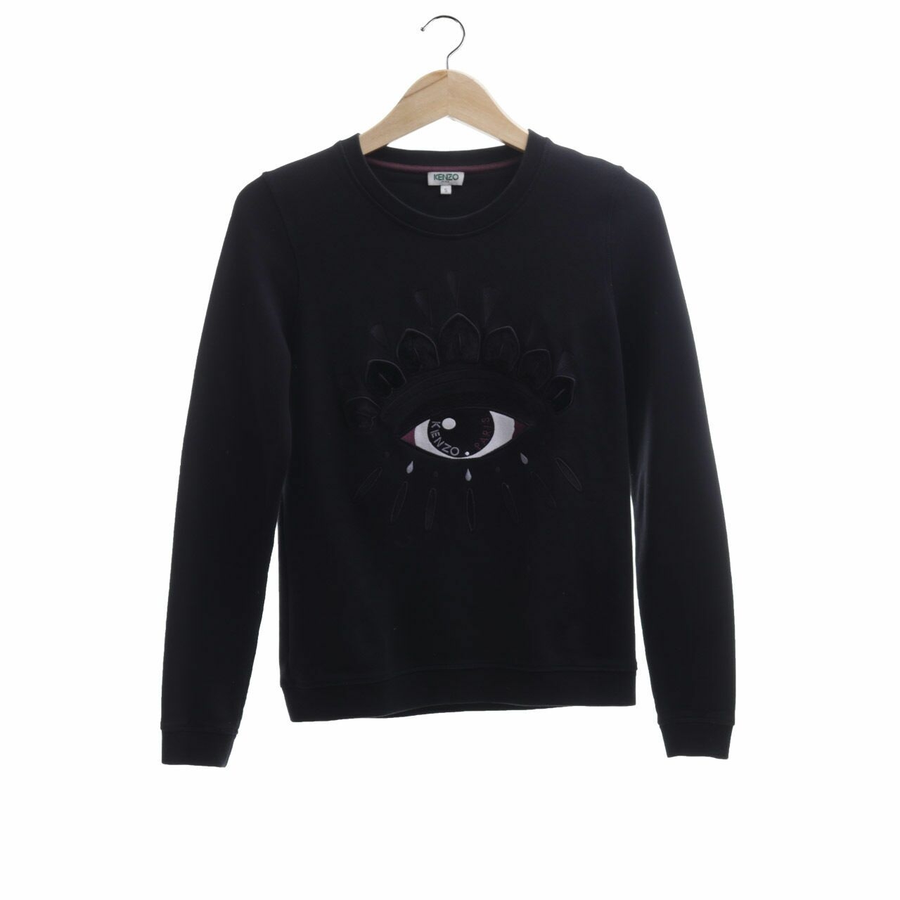 Kenzo Black Embroidered Eye Sweater