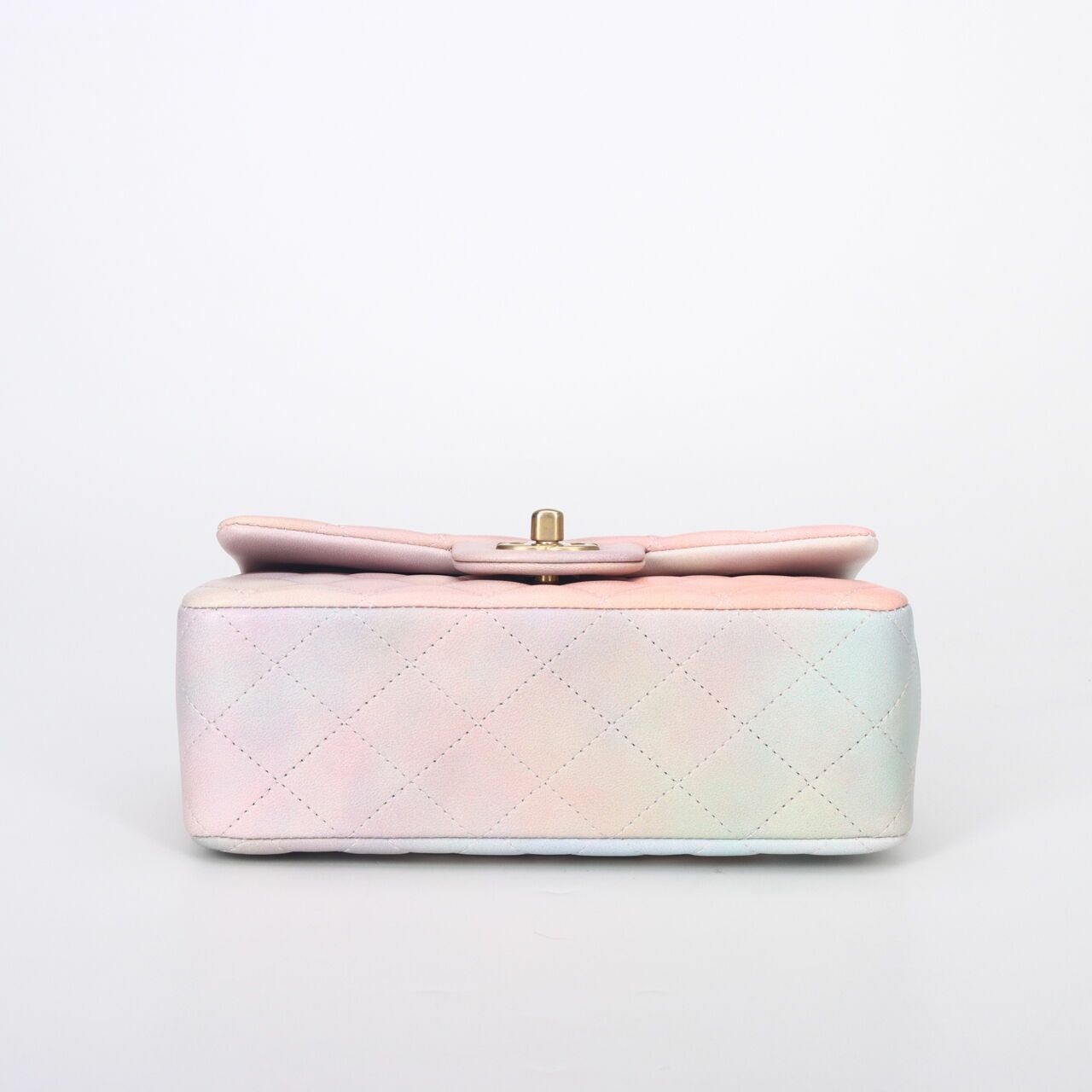 Chanel Mini Rectangle Top Handle Rainbow Pink GHW Satchel