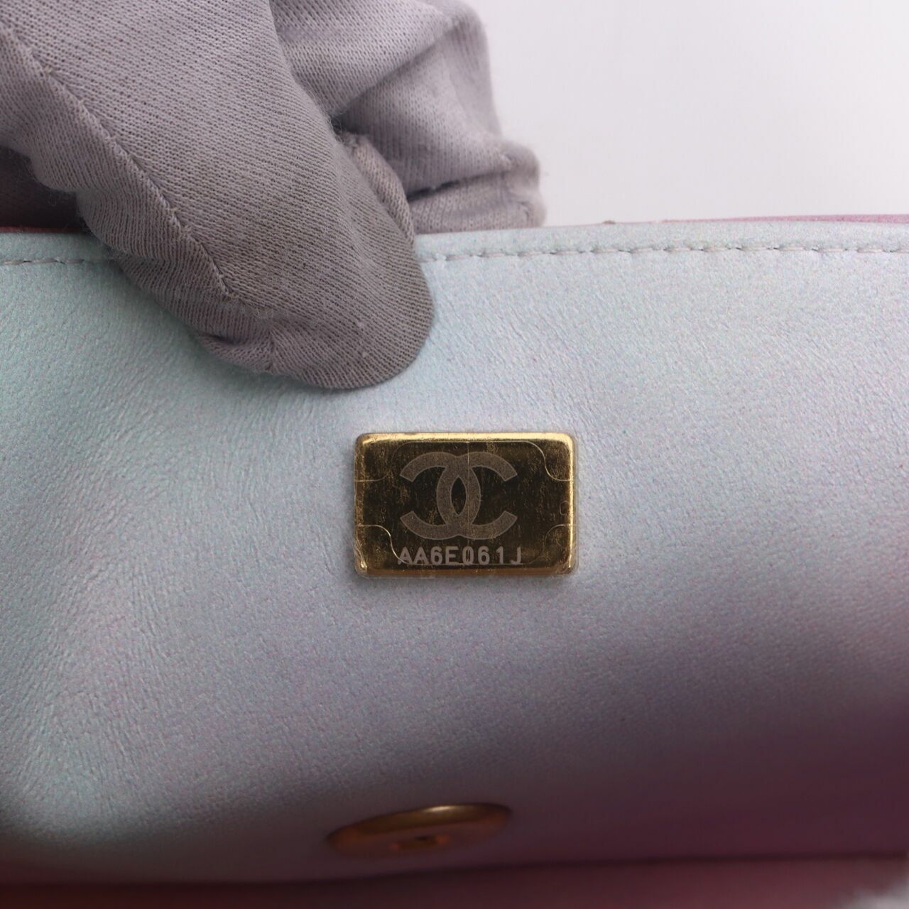 Chanel Mini Rectangle Top Handle Rainbow Pink GHW Satchel