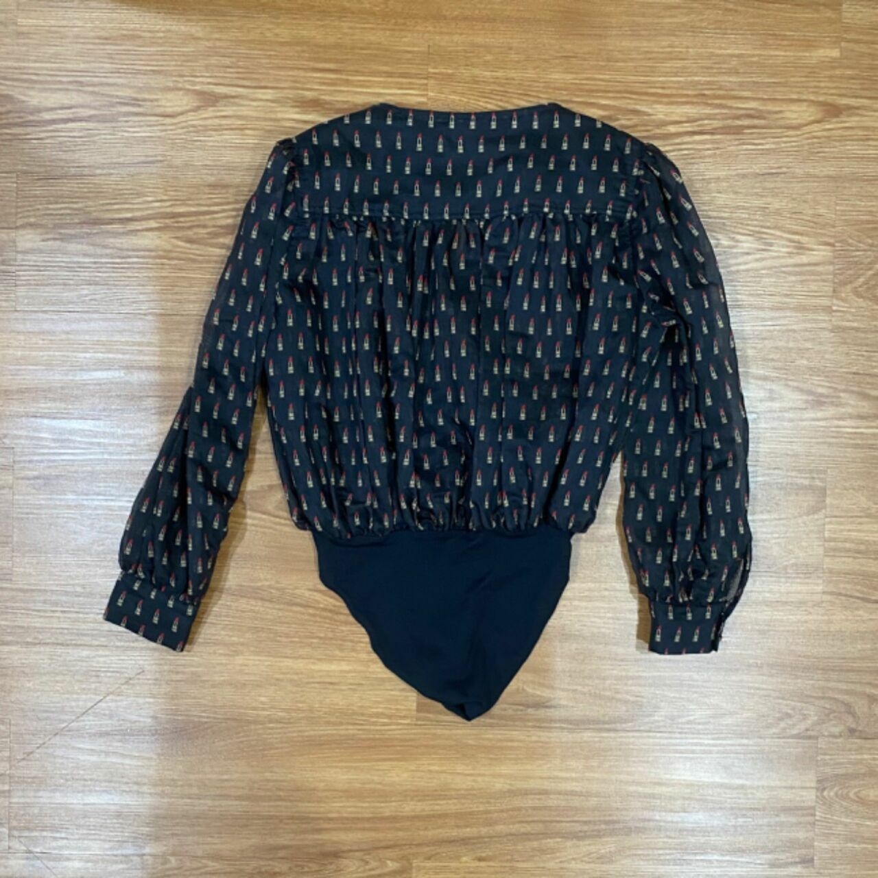 Zara Black Patterned Blouse