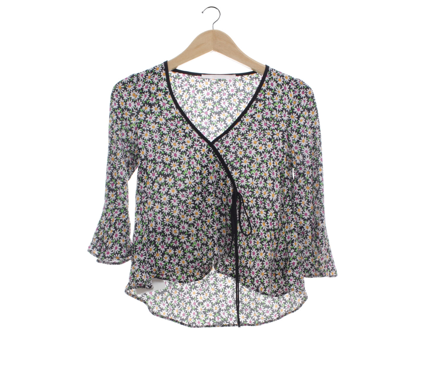 Zara Black Floral Blouse