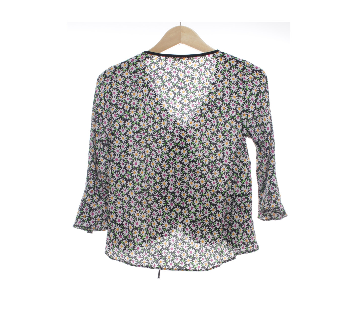 Zara Black Floral Blouse