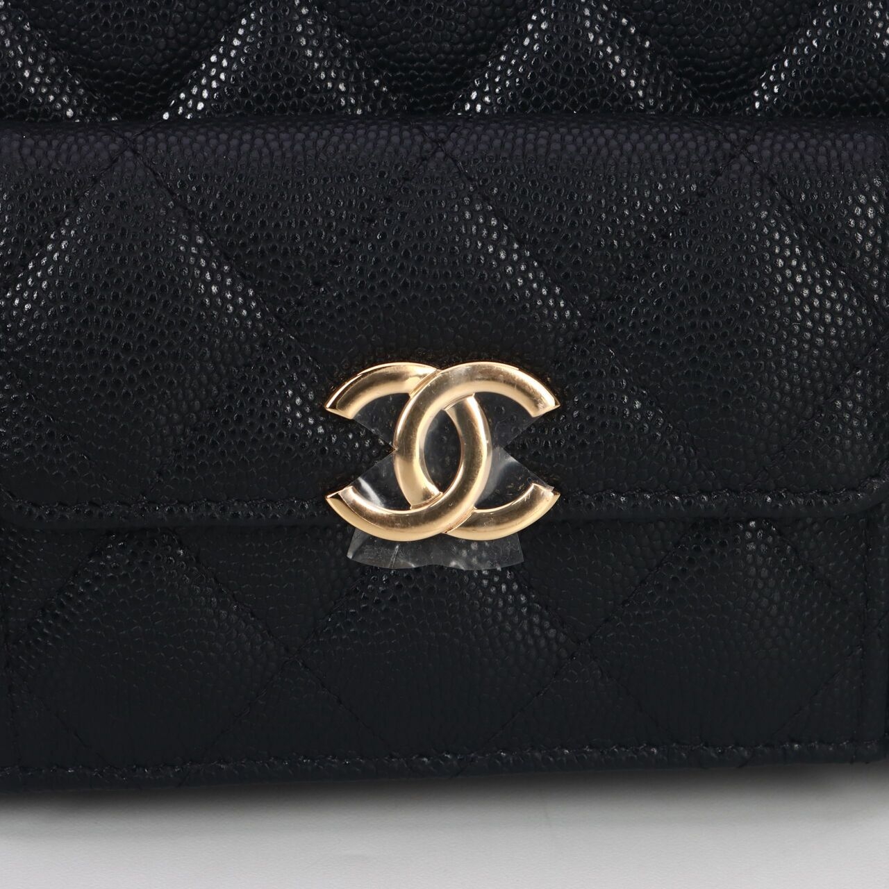 Chanel WOC Caviar Black Front Pocket Sling Bag 