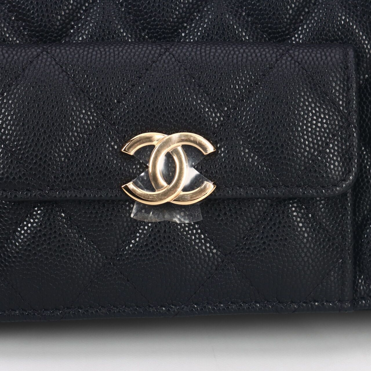 Chanel WOC Caviar Black Front Pocket Sling Bag 