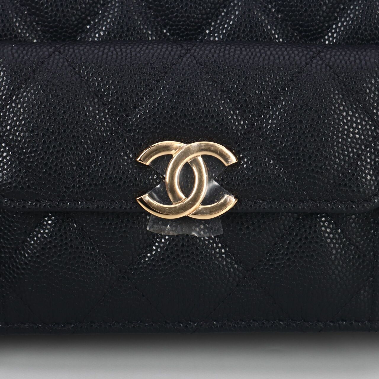 Chanel WOC Caviar Black Front Pocket Sling Bag 