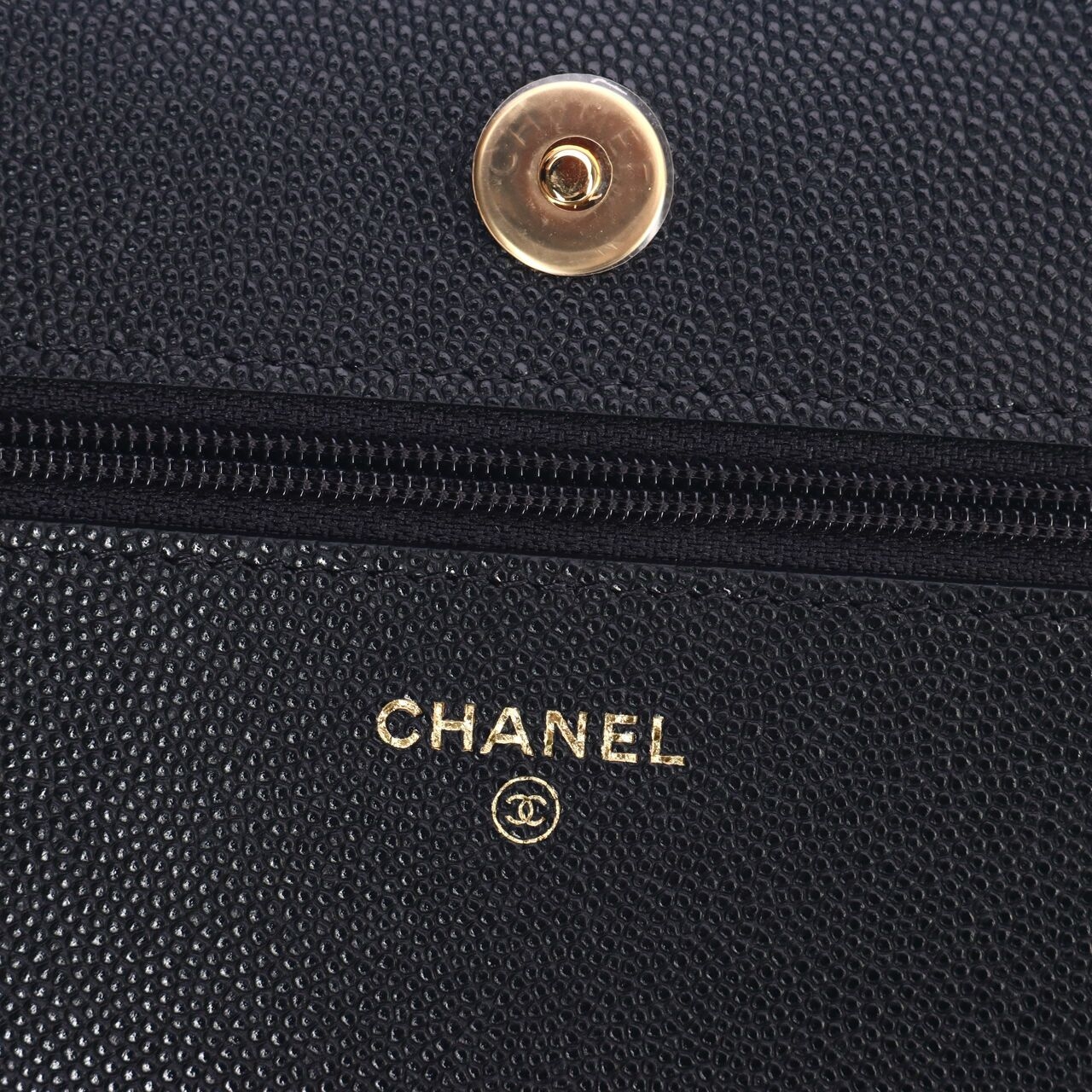 Chanel WOC Caviar Black Front Pocket Sling Bag 