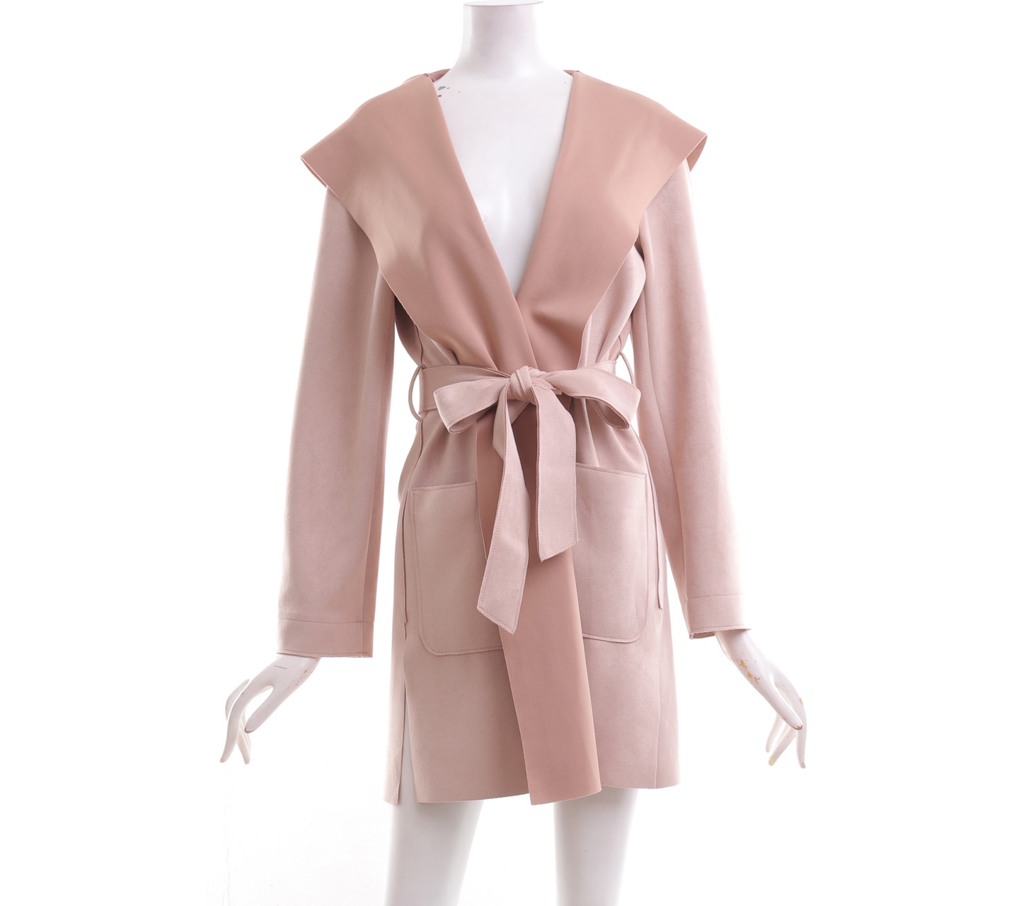 Zara Dusty Pink Hoodie Outerwear