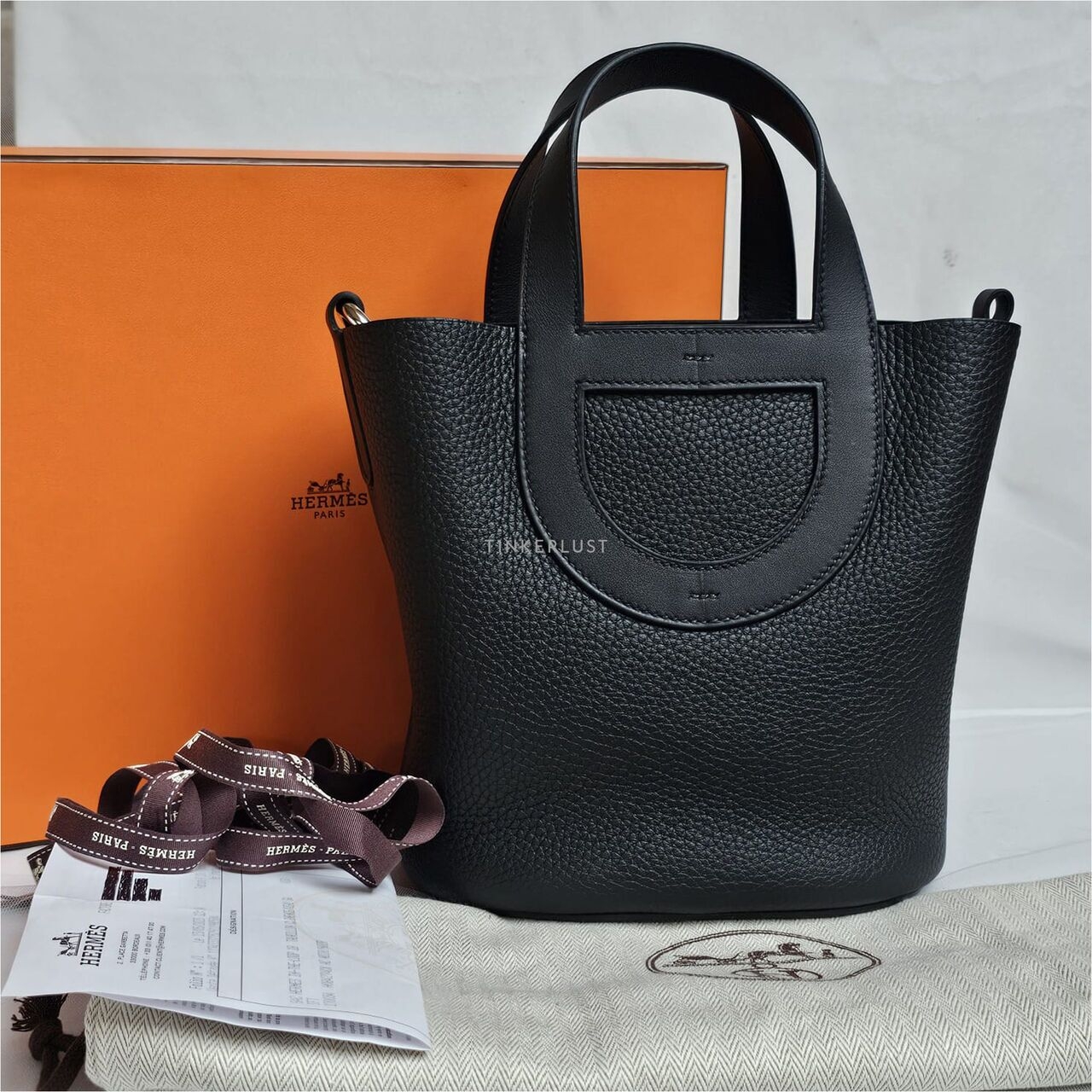 Ĥermès In The Loop 18 Clemence Black #B Handbag