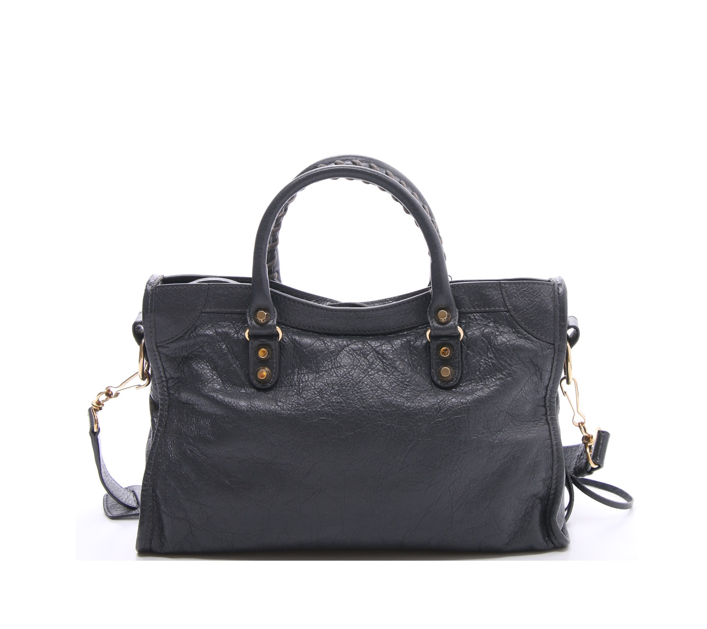 Balenciaga Dark Grey Small City Satchel