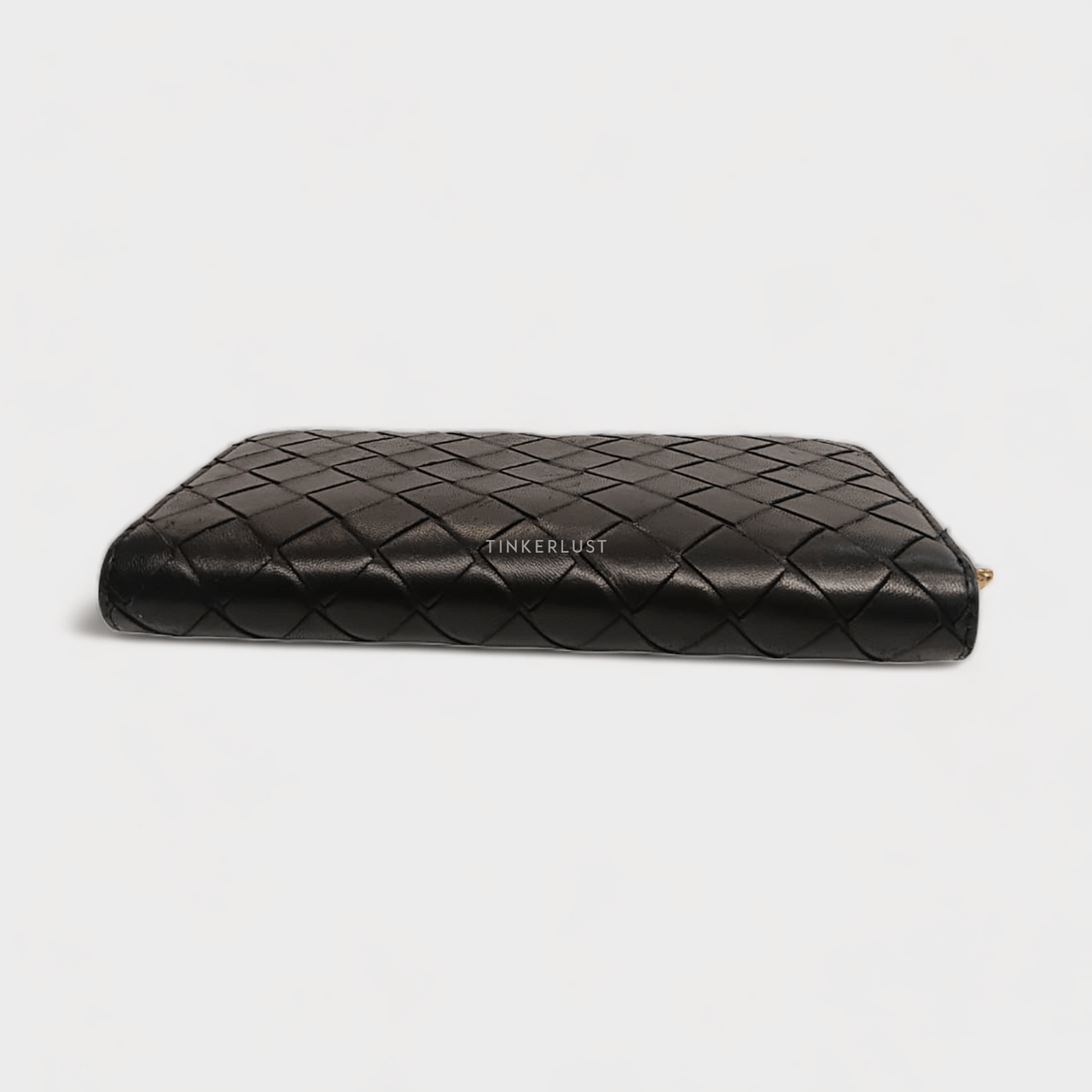 Bottega Veneta Black Zippy GHW Wallet