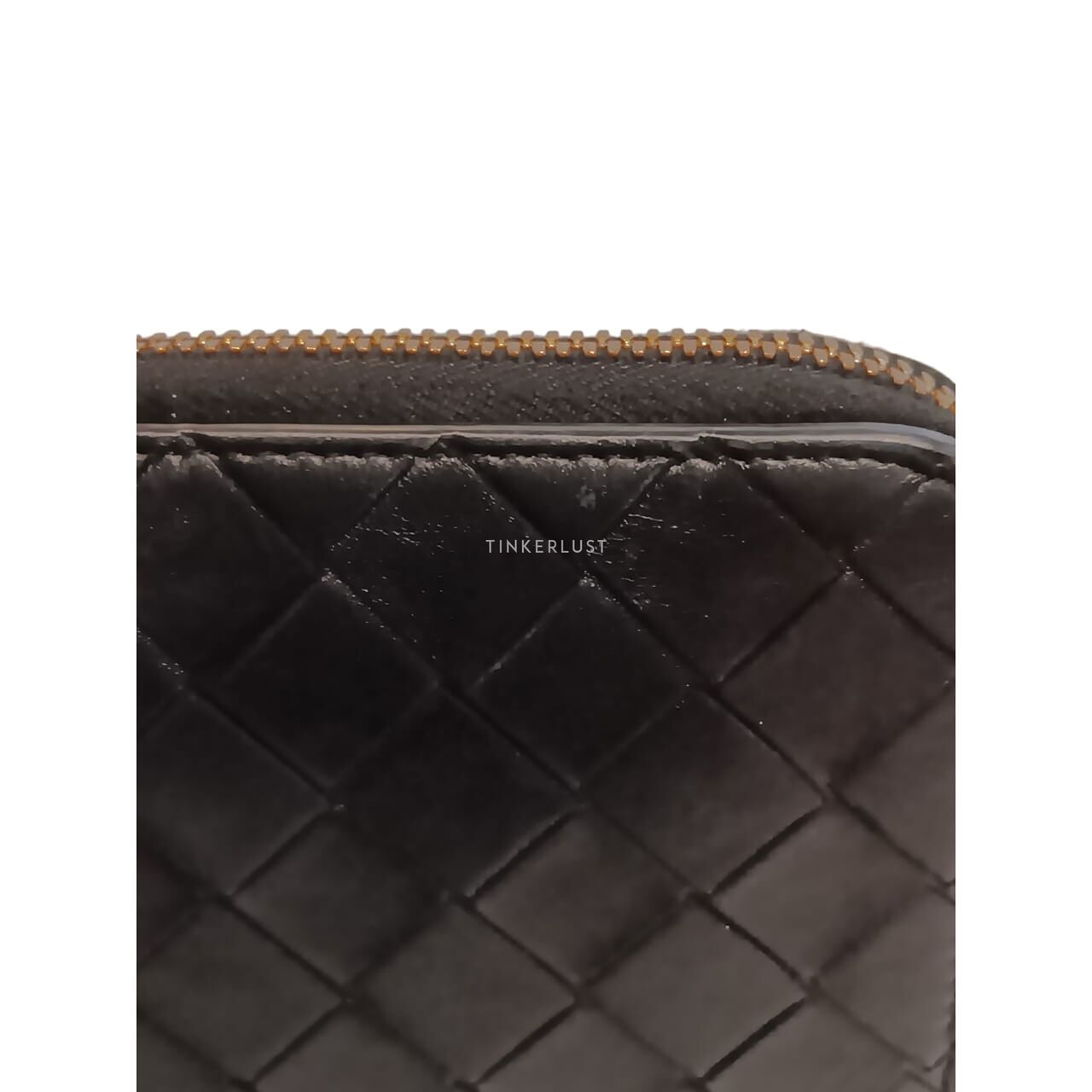 Bottega Veneta Black Zippy GHW Wallet